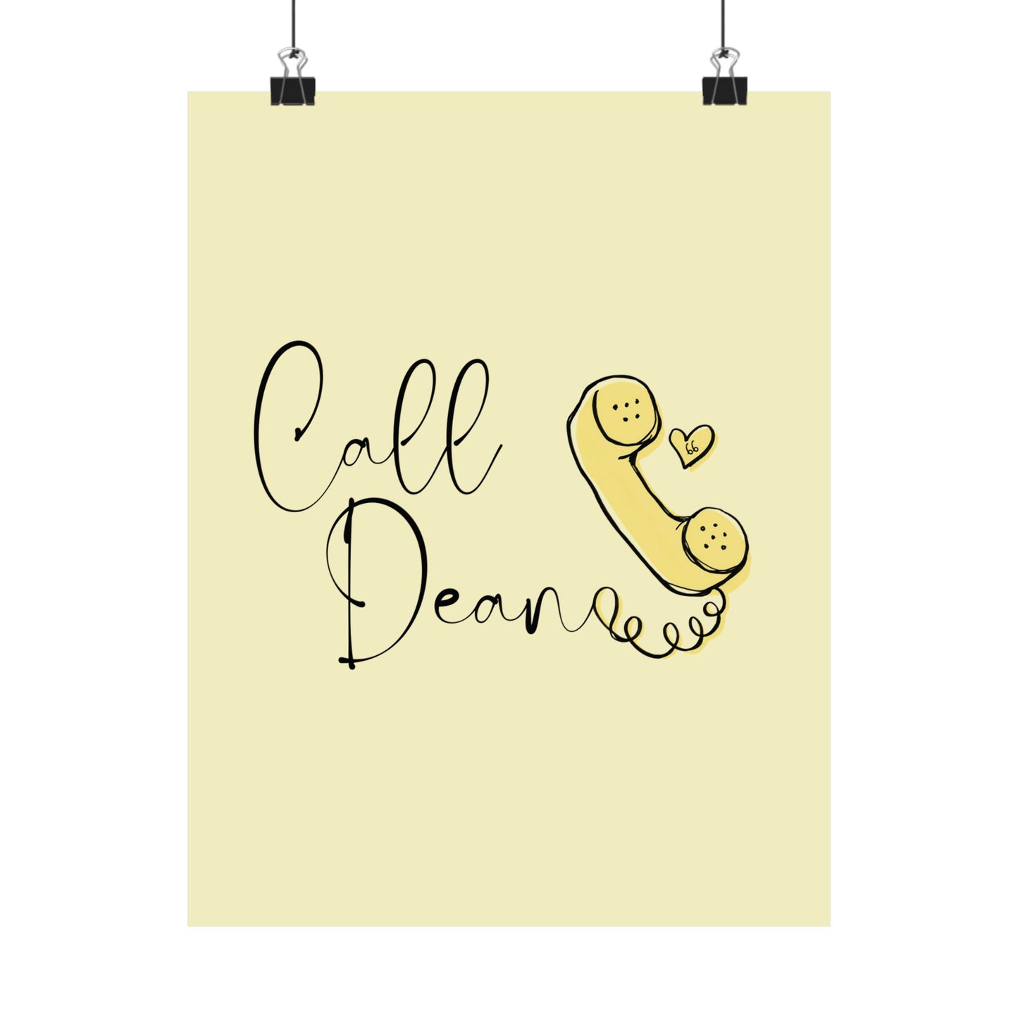 Call Dean - Hockey Romance Inspired Wall Art