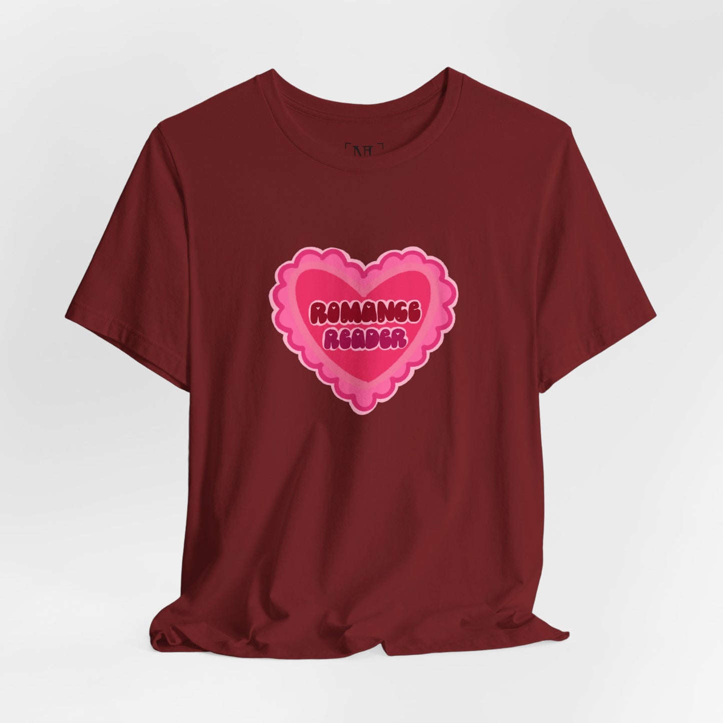 Romance Reader Heart Logo — Bookish Tee
