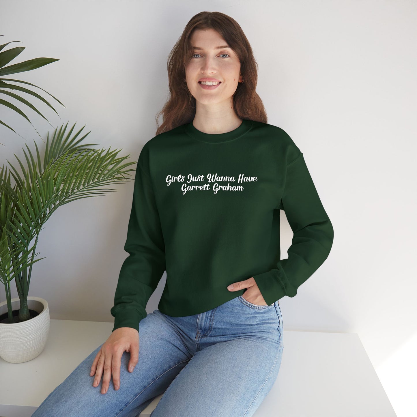 Girls Just Wanna Have Garrett Graham - Hockey Romance Inspired Embroidered Sweatshirt