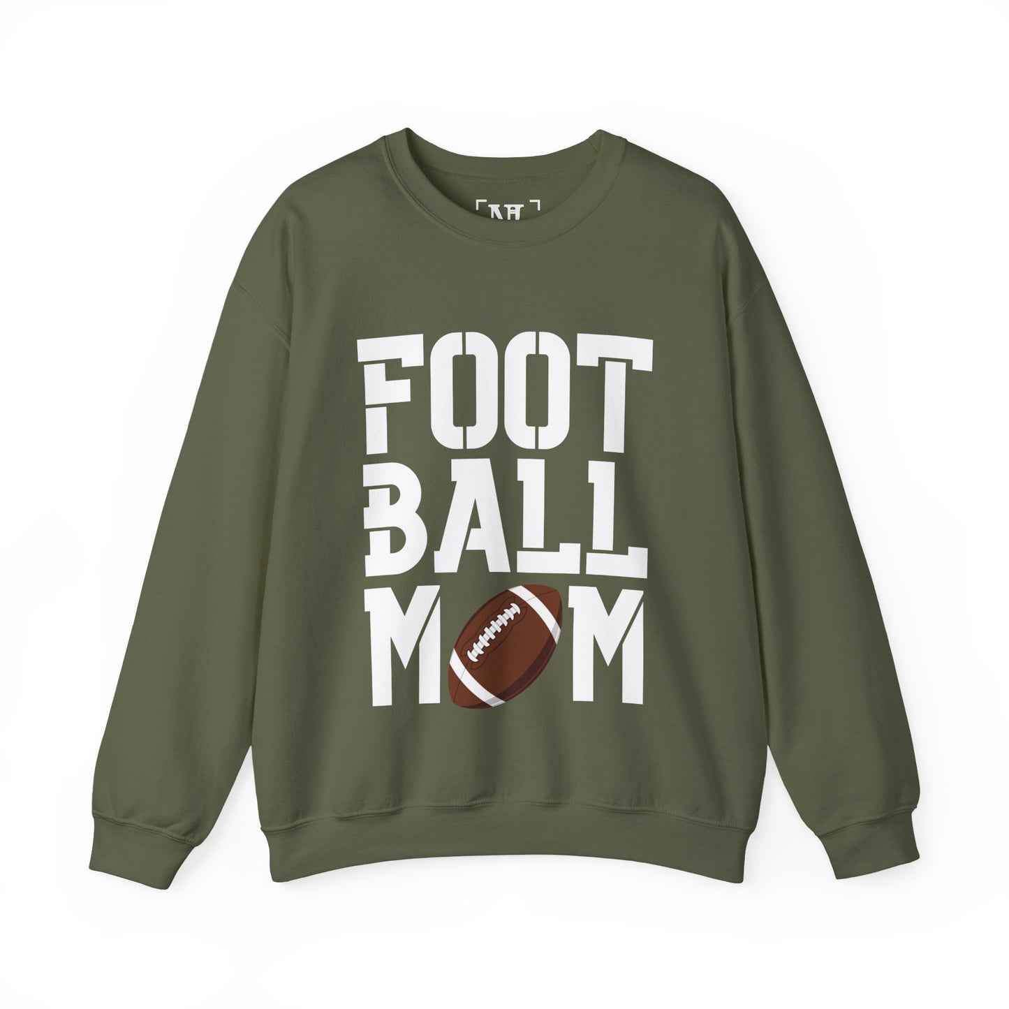 Football Mom Crewneck Sweatshirt (White Text)