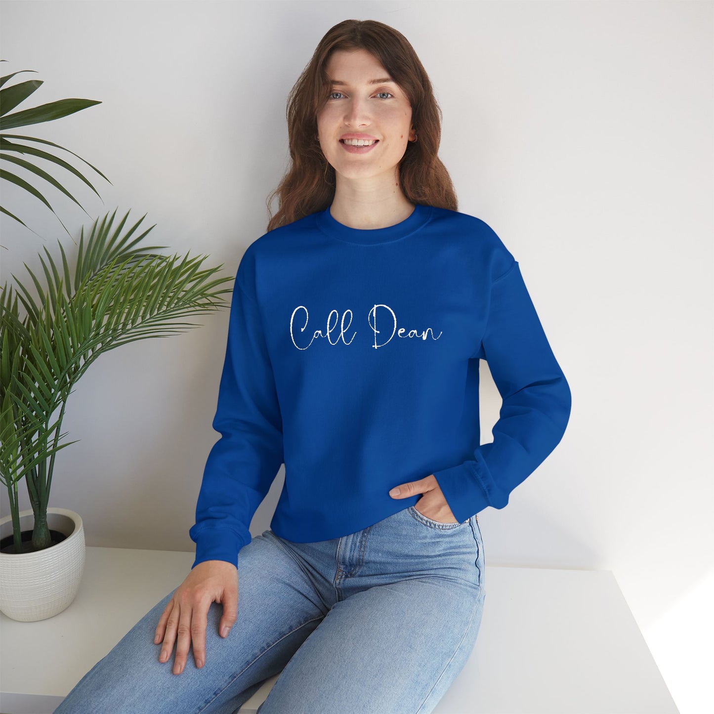 Call Dean - Hockey Romance Inspired Embroidered Sweatshirt