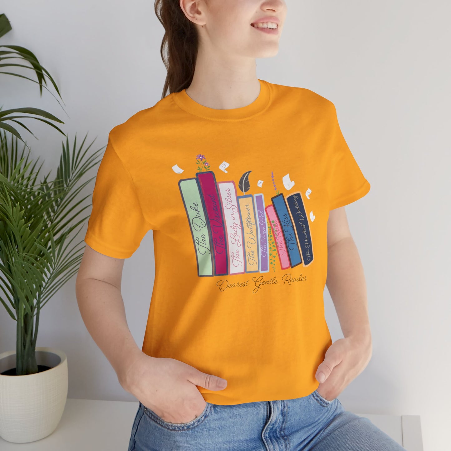 Dearest Gentle Reader Book Stack - Regency Romance Inspired Tee