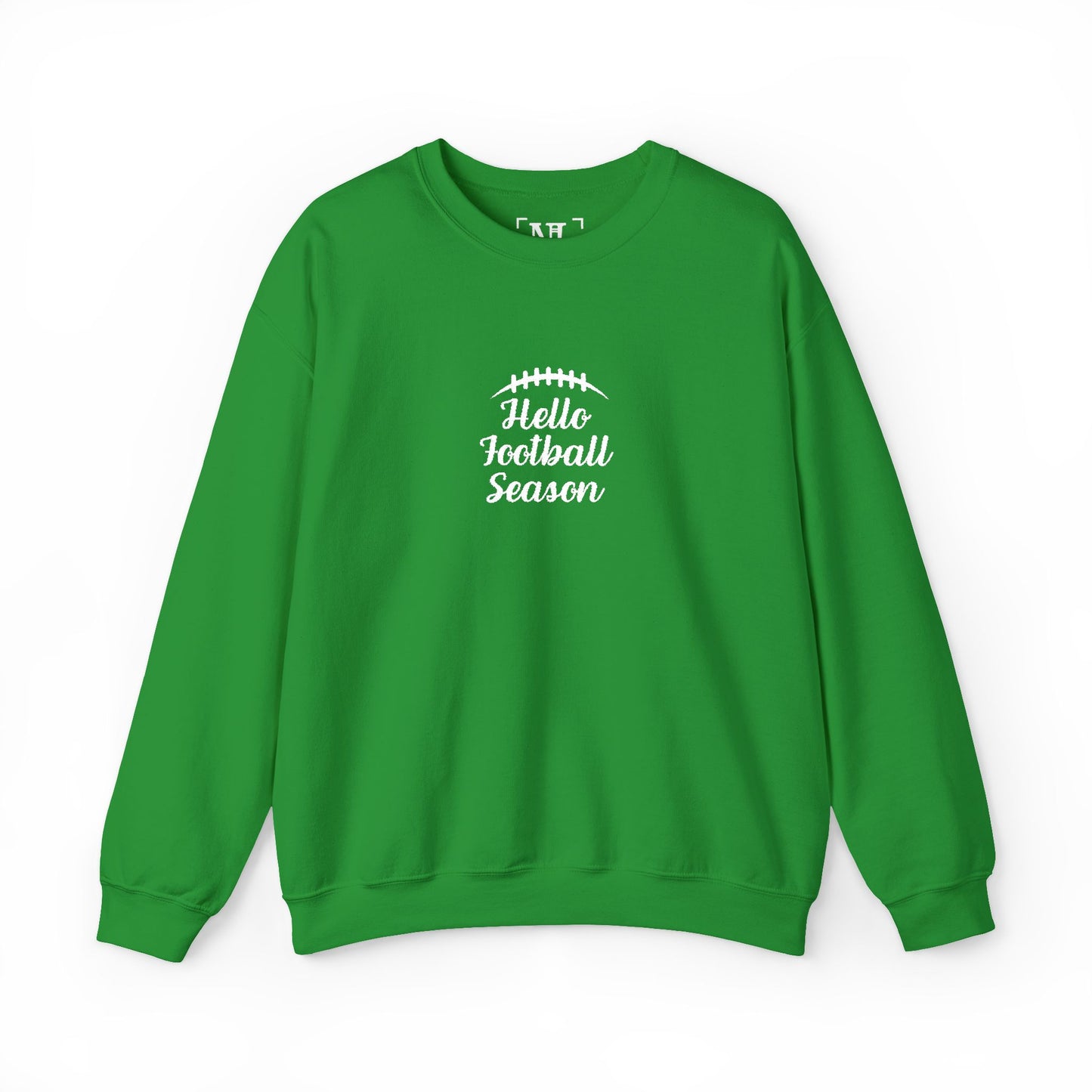Hello Football Season Sweatshirt — Cozy Game Day Crewneck (White Text)