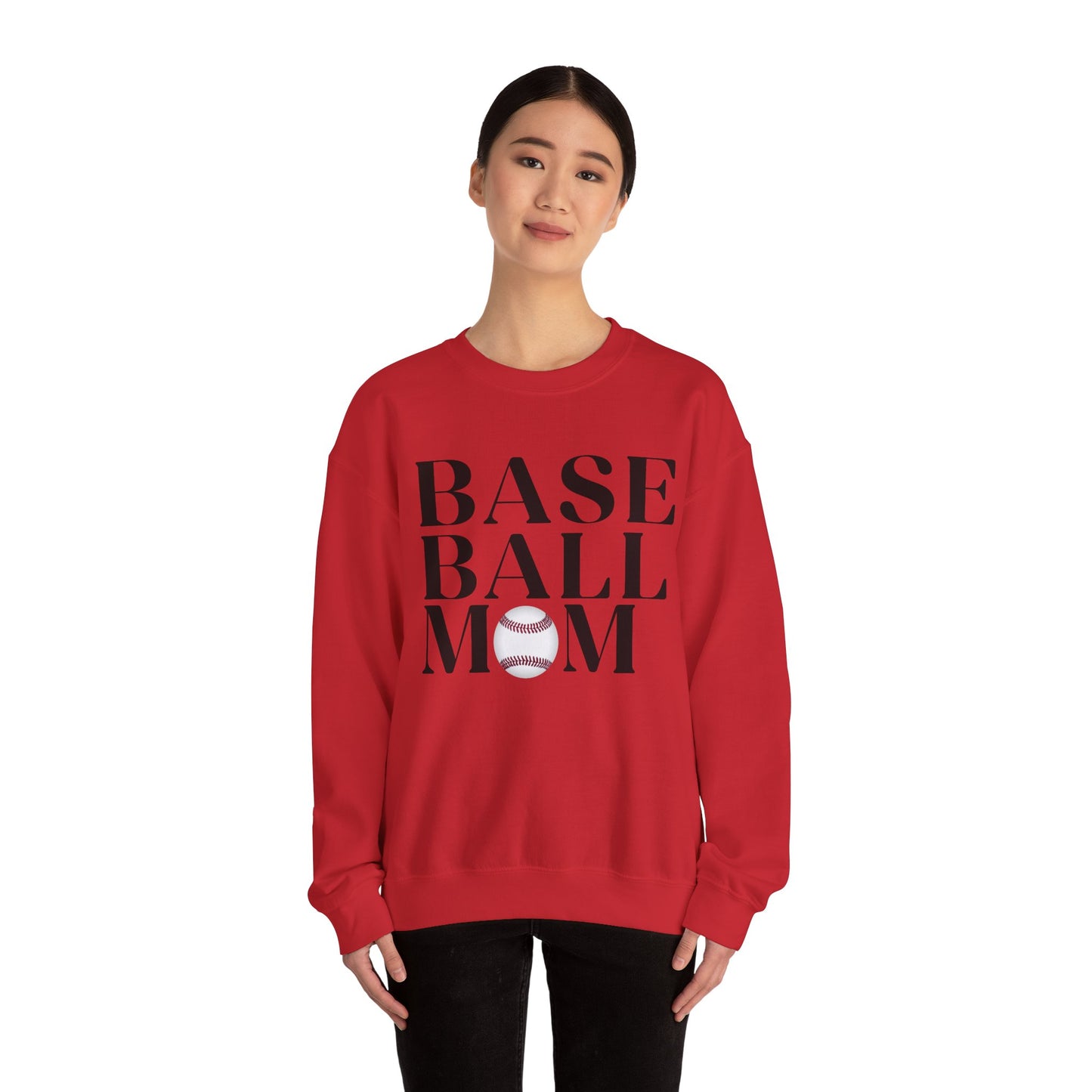 Baseball Mom Crewneck Sweatshirt - Baseball Graphic Pullover for Moms