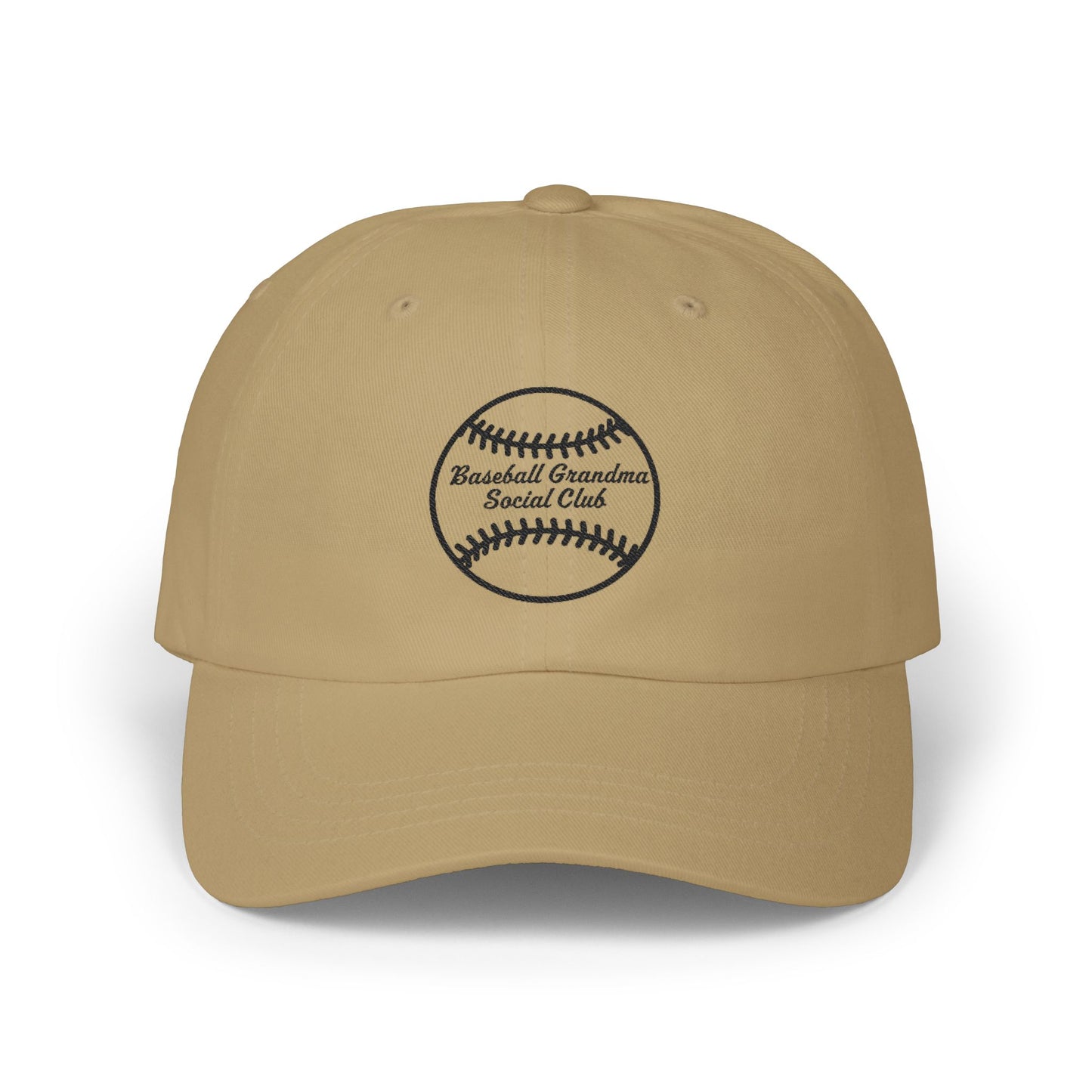 Baseball Grandma Social Club - Dad Cap Black Embroidered