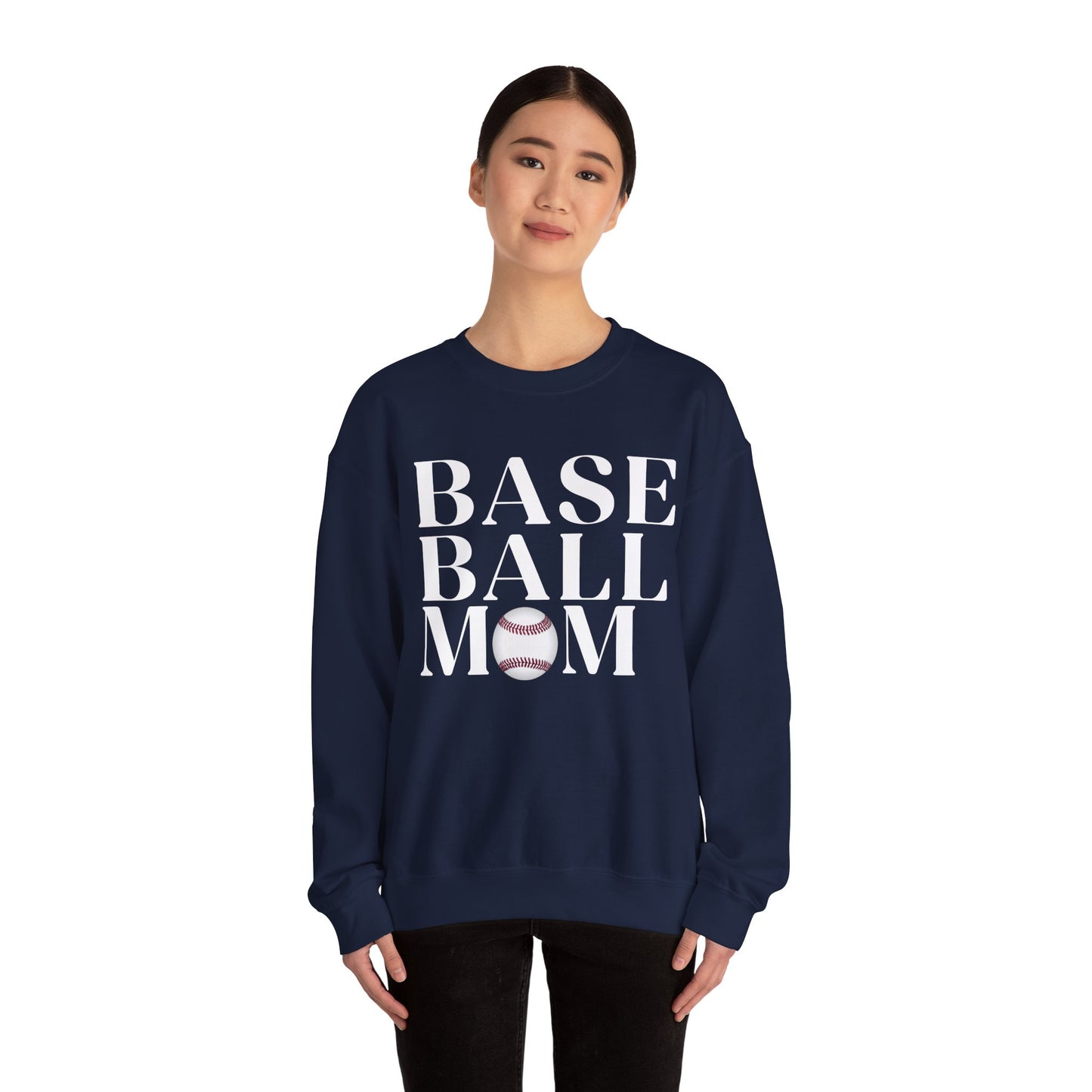 Baseball Mom Crewneck Sweatshirt - Baseball Graphic Pullover for Moms