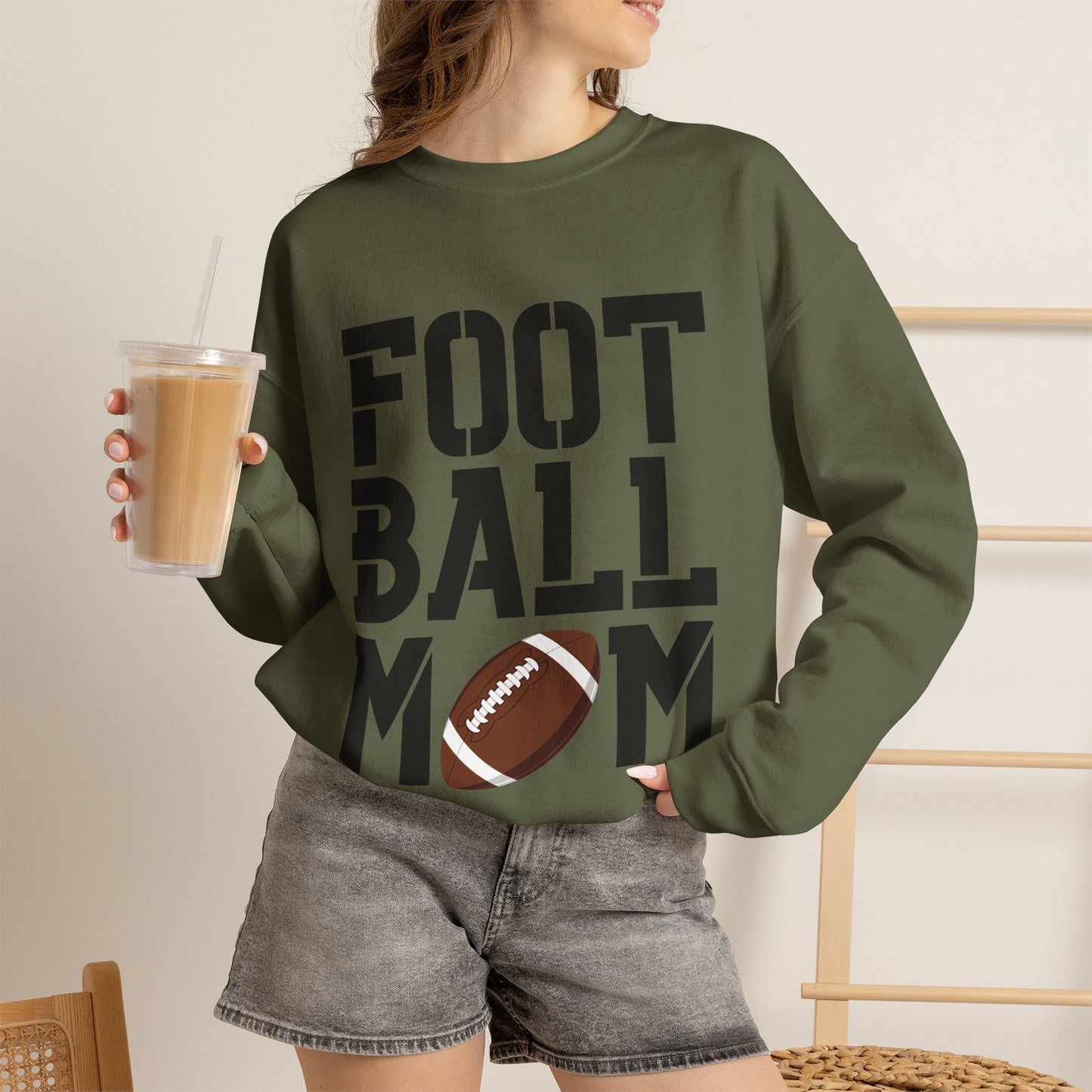 Football Mom Crewneck Sweatshirt