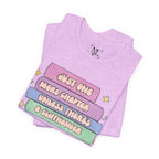 Book Lover Tee — "Just One More Chapter Unless There’s A Cliffhanger" Pastel Graphic