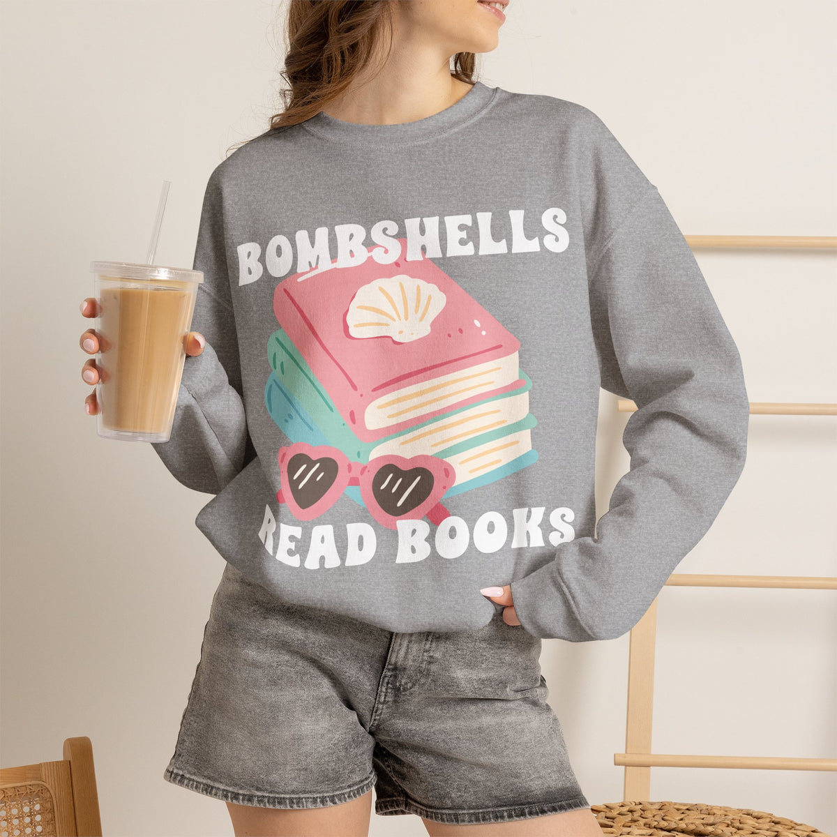 Bombshells Read Books - Bookish Villa Inspired Sweatshirt (White Text)