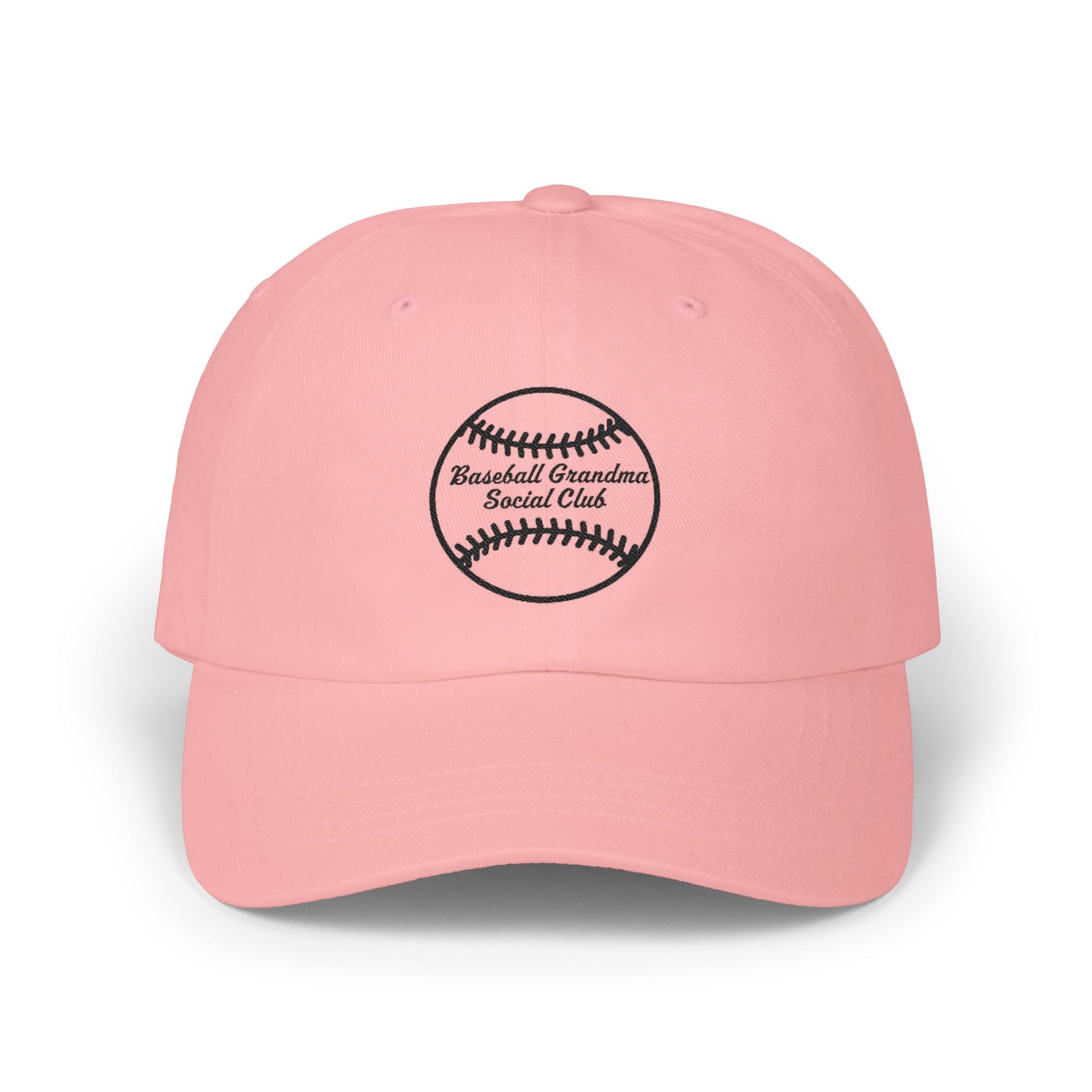 Baseball Grandma Social Club - Dad Cap Black Embroidered