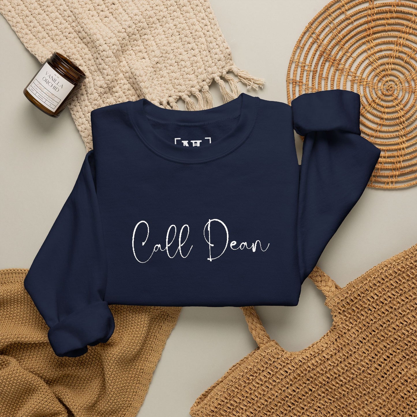 Call Dean - Hockey Romance Inspired Embroidered Sweatshirt