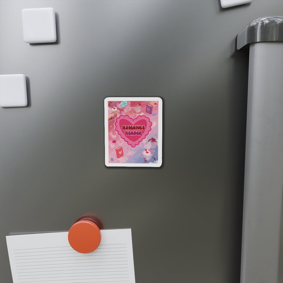Romance Reader Heart Die-Cut Magnet — Cute Valentine’s Book Lover Gift