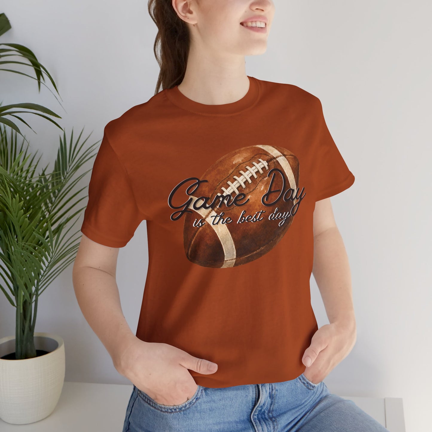 Game Day Football Tee — "Game Day is the best day" Vintage Football Shirt