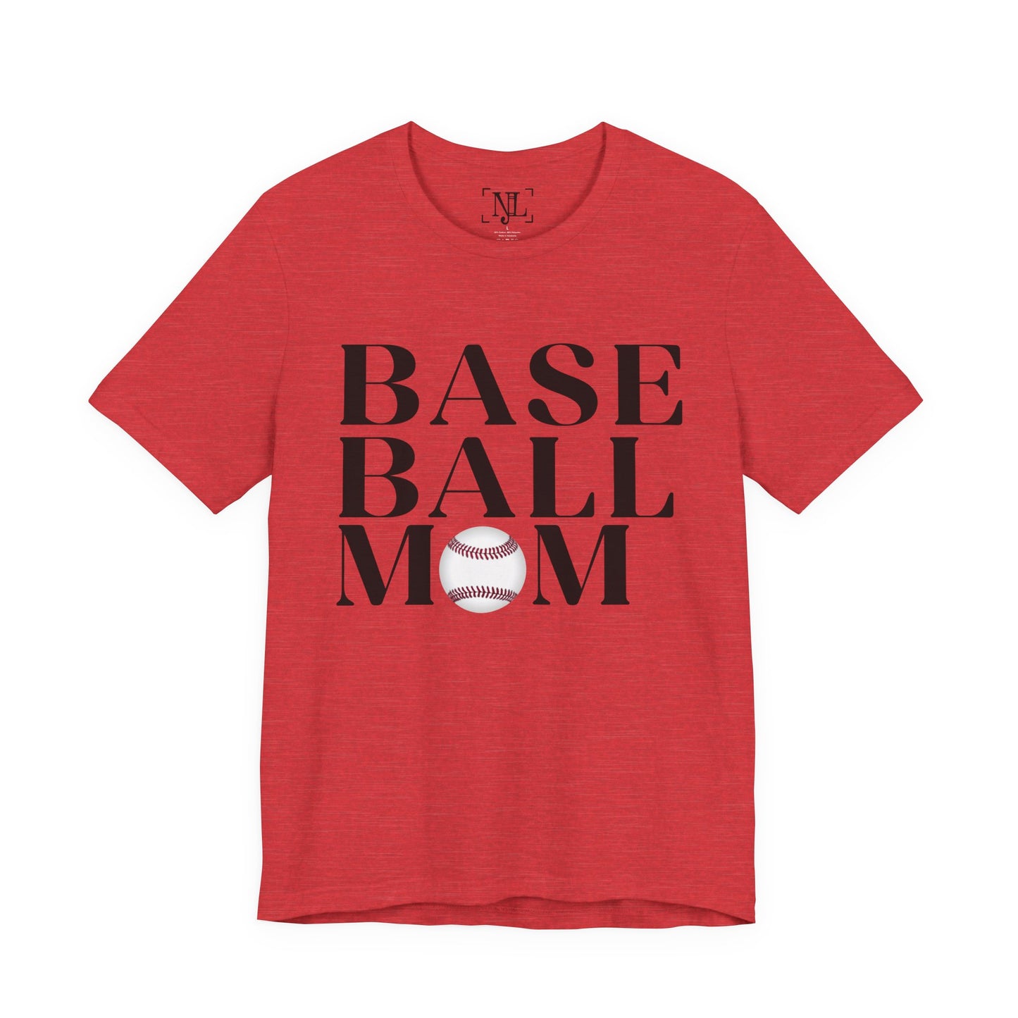 Baseball Mom T-Shirt – Retro Script with Baseball Graphic