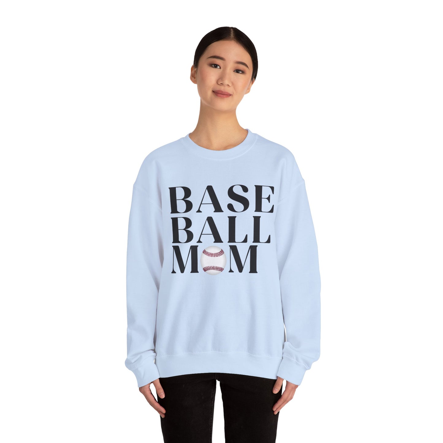 Baseball Mom Crewneck Sweatshirt - Baseball Graphic Pullover for Moms