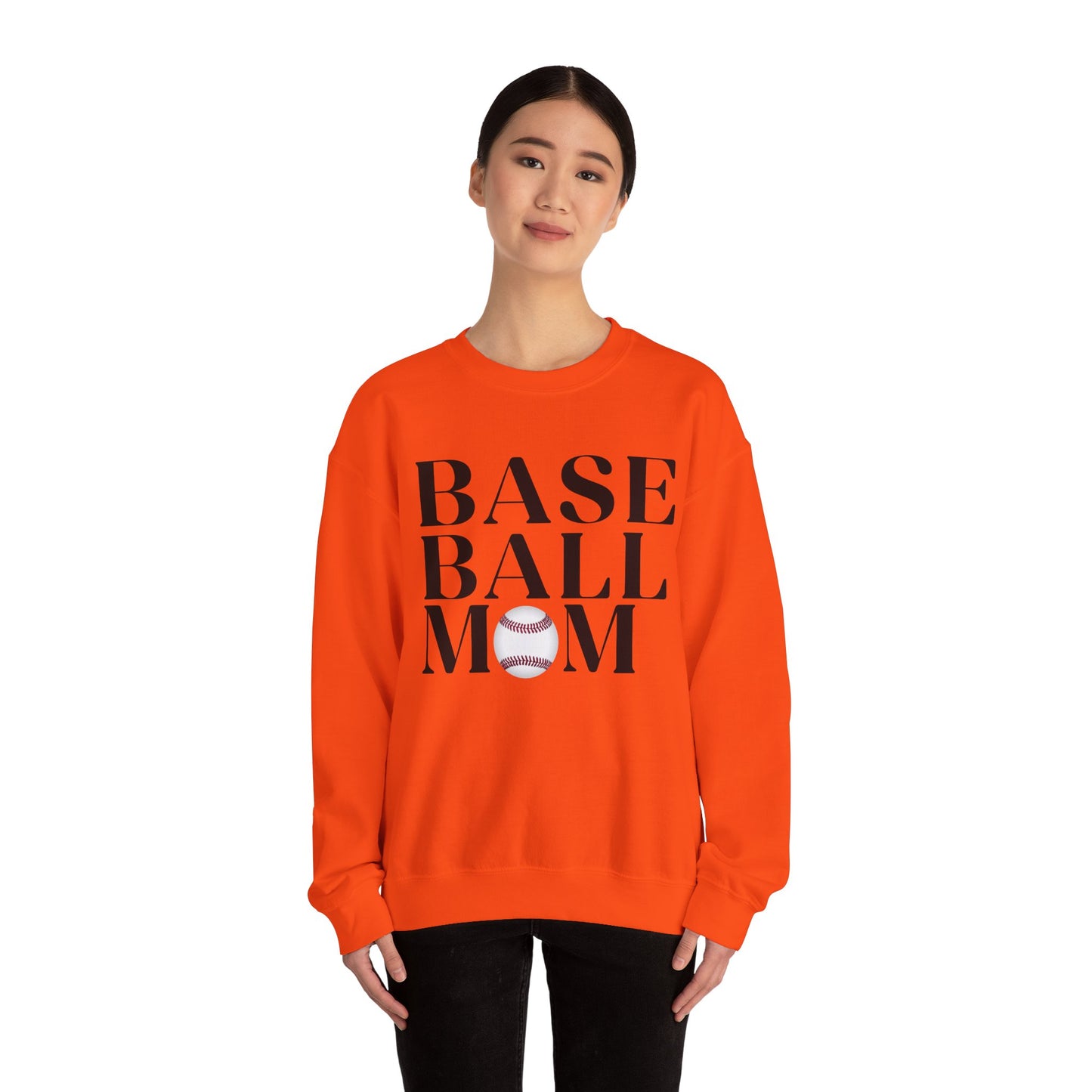 Baseball Mom Crewneck Sweatshirt - Baseball Graphic Pullover for Moms