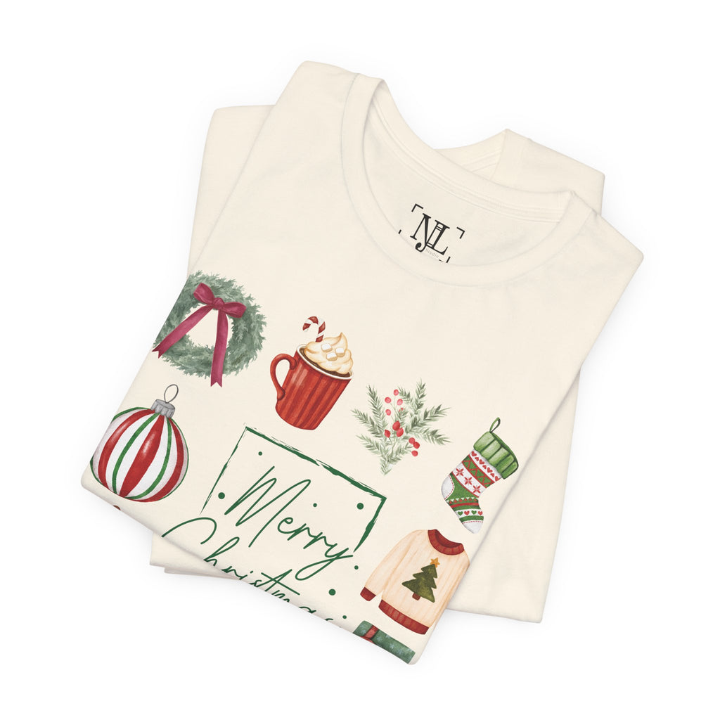 Vintage Merry Christmas - Short Sleeve Tee