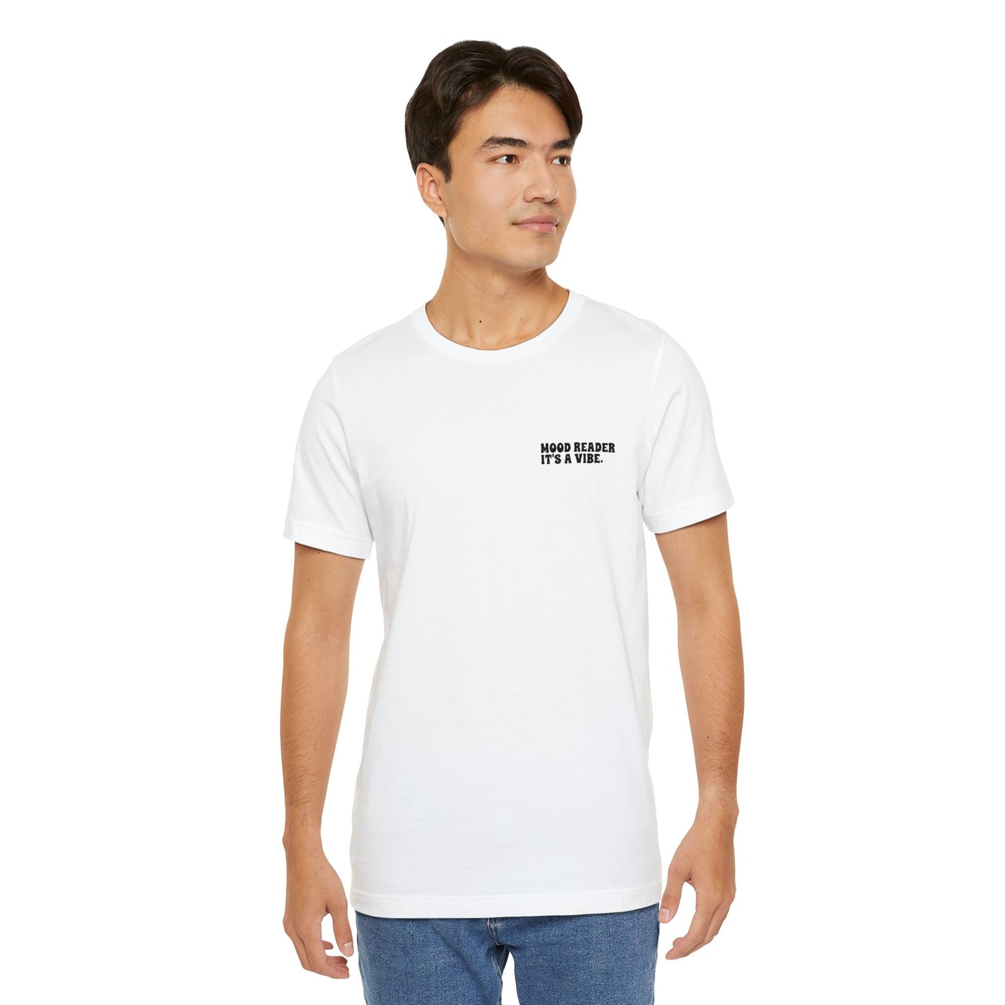 "Mood Readers. It's a Vibe." - Embroidered Literary Tee (Black Text)