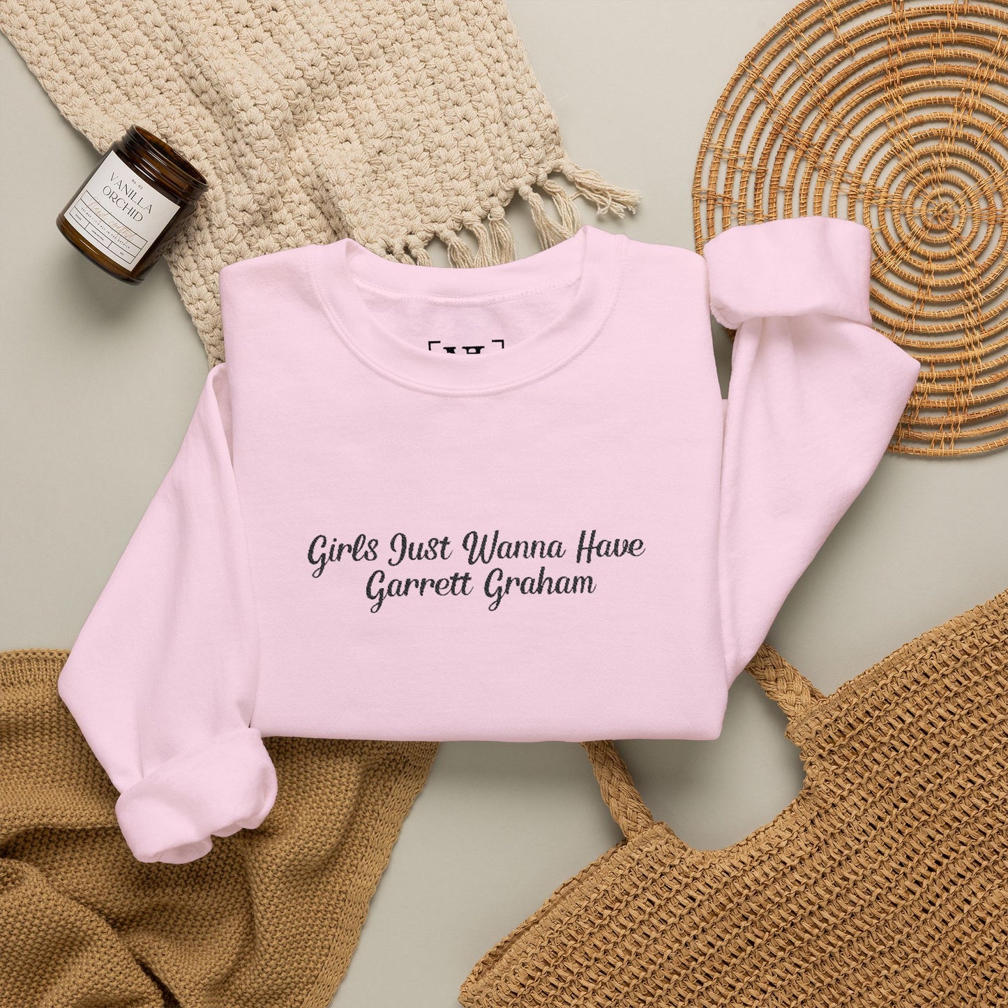 Girls Just Wanna Have Garrett Graham - Hockey Romance Inspired Embroidered Sweatshirt