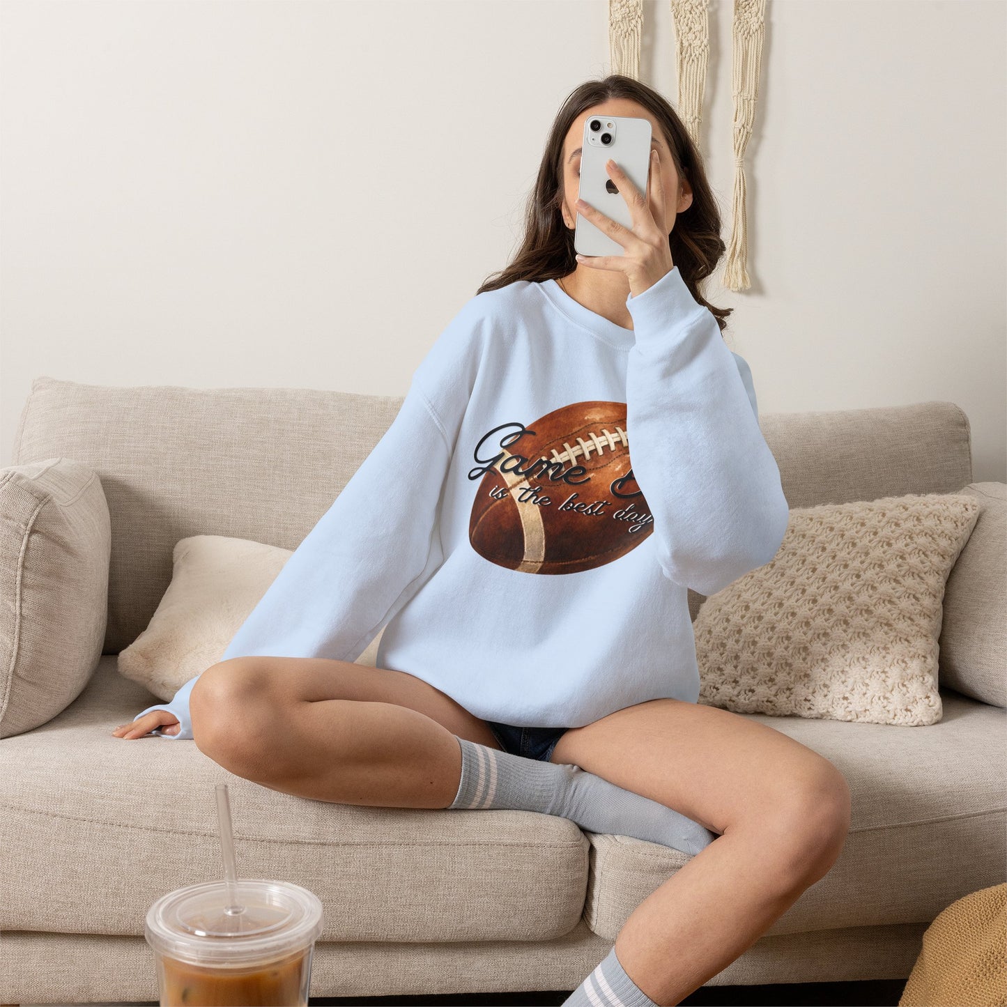 Game Day Is The Best Day Football Crewneck Sweatshirt