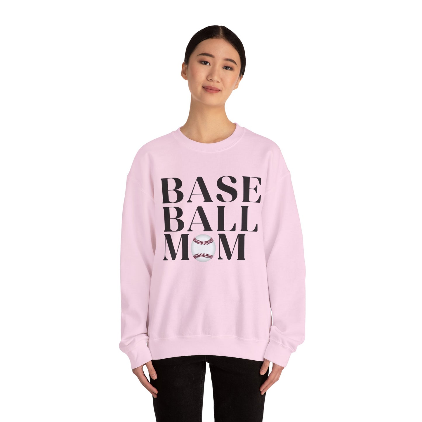 Baseball Mom Crewneck Sweatshirt - Baseball Graphic Pullover for Moms