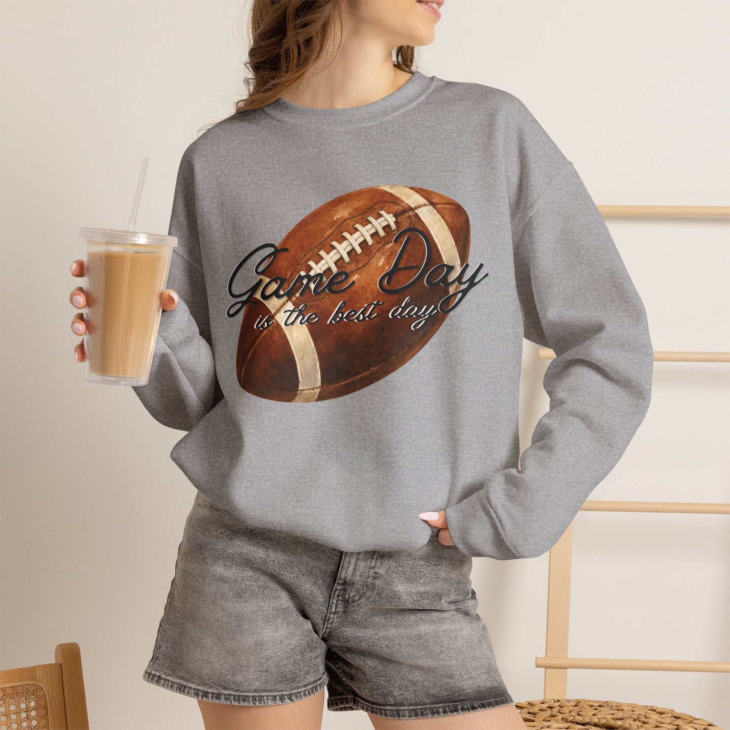 Game Day Is The Best Day Football Crewneck Sweatshirt