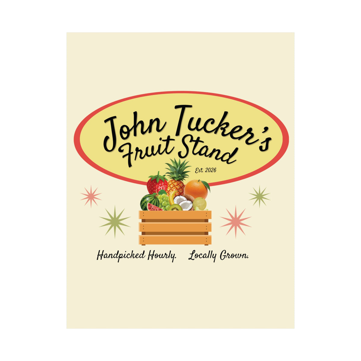 John Tucker's Fruit Stand - Hockey Romance Inspired Wall Art