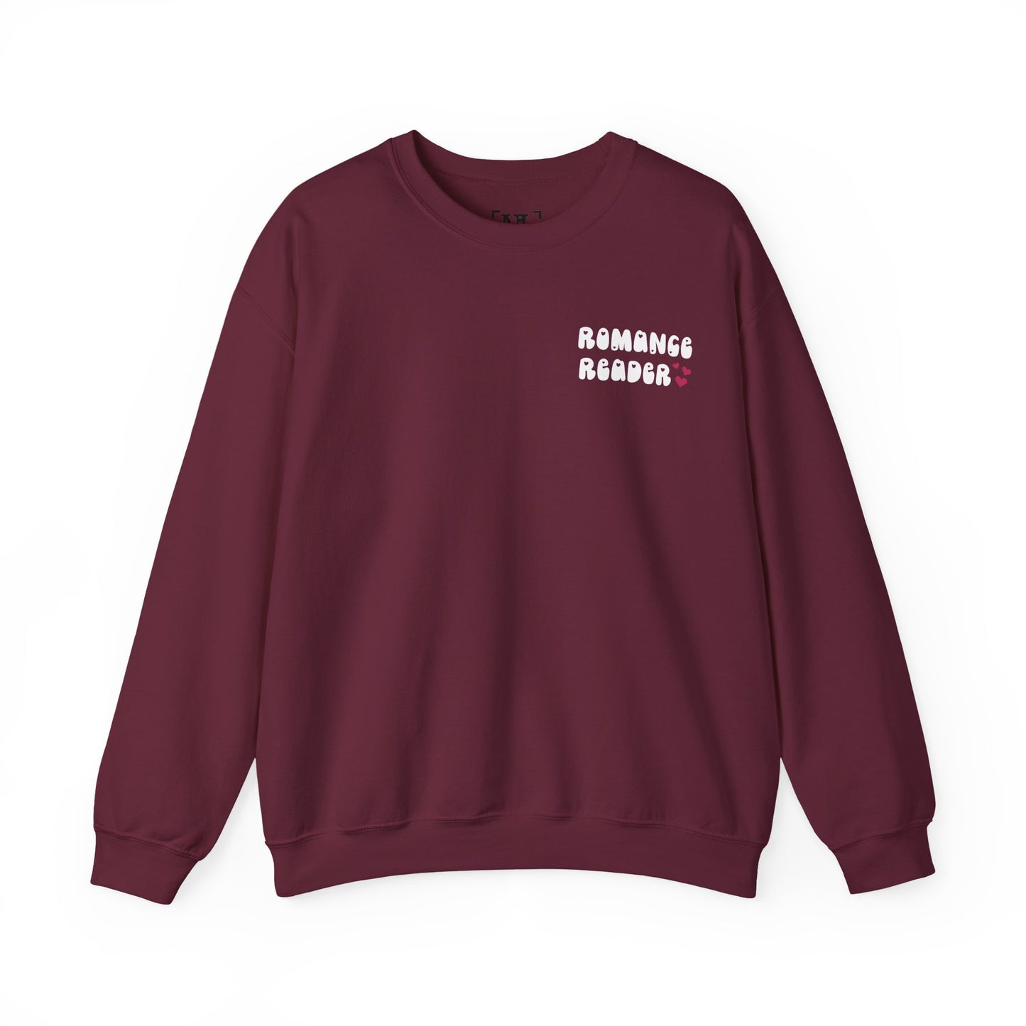 Romance Reader Crewneck Sweatshirt — Cozy Book Lover Pullover (White Text)