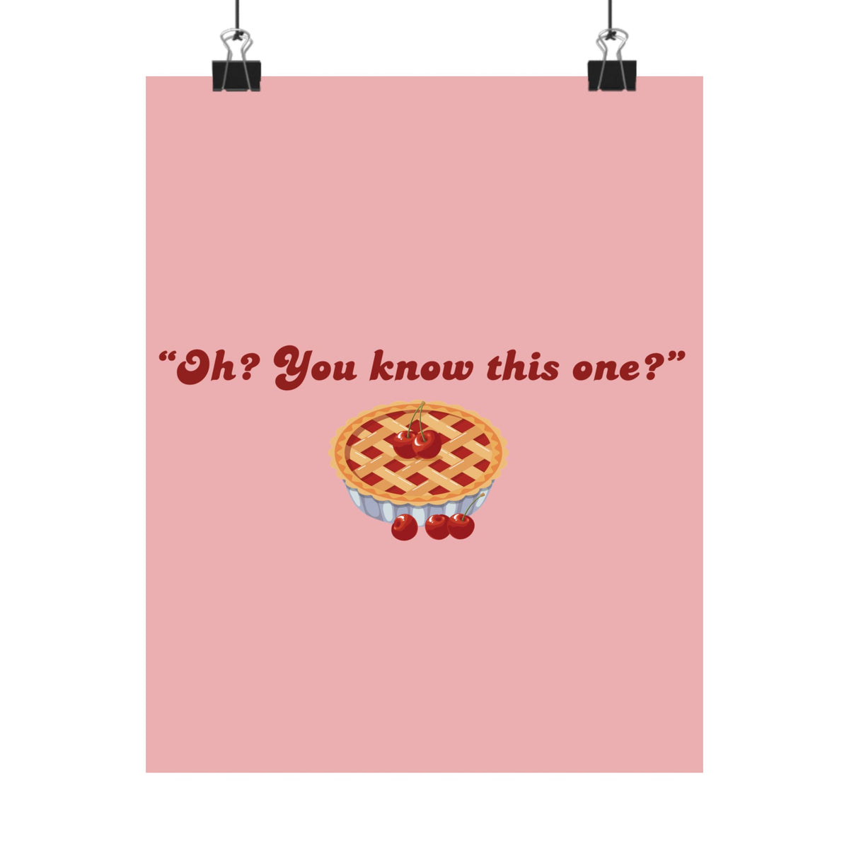 Oh? You know this one? Cherry Pie - Hockey Romance Inspired Wall Art