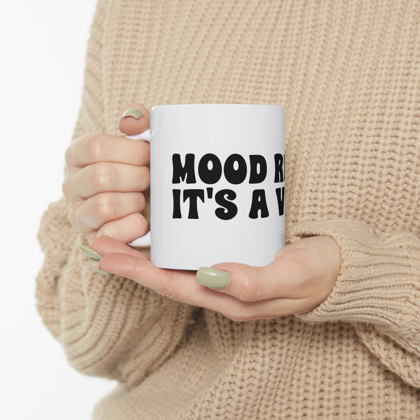 Mood Reader It's a Vibe Mug — Book Lover Ceramic Coffee Cup (11oz, 15oz)