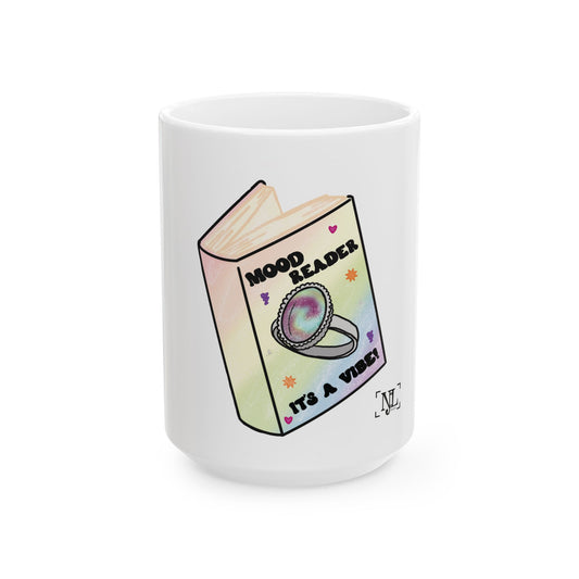 Mood Reader It's a Vibe Mug — Bookish Ceramic Coffee Cup (11oz/15oz)