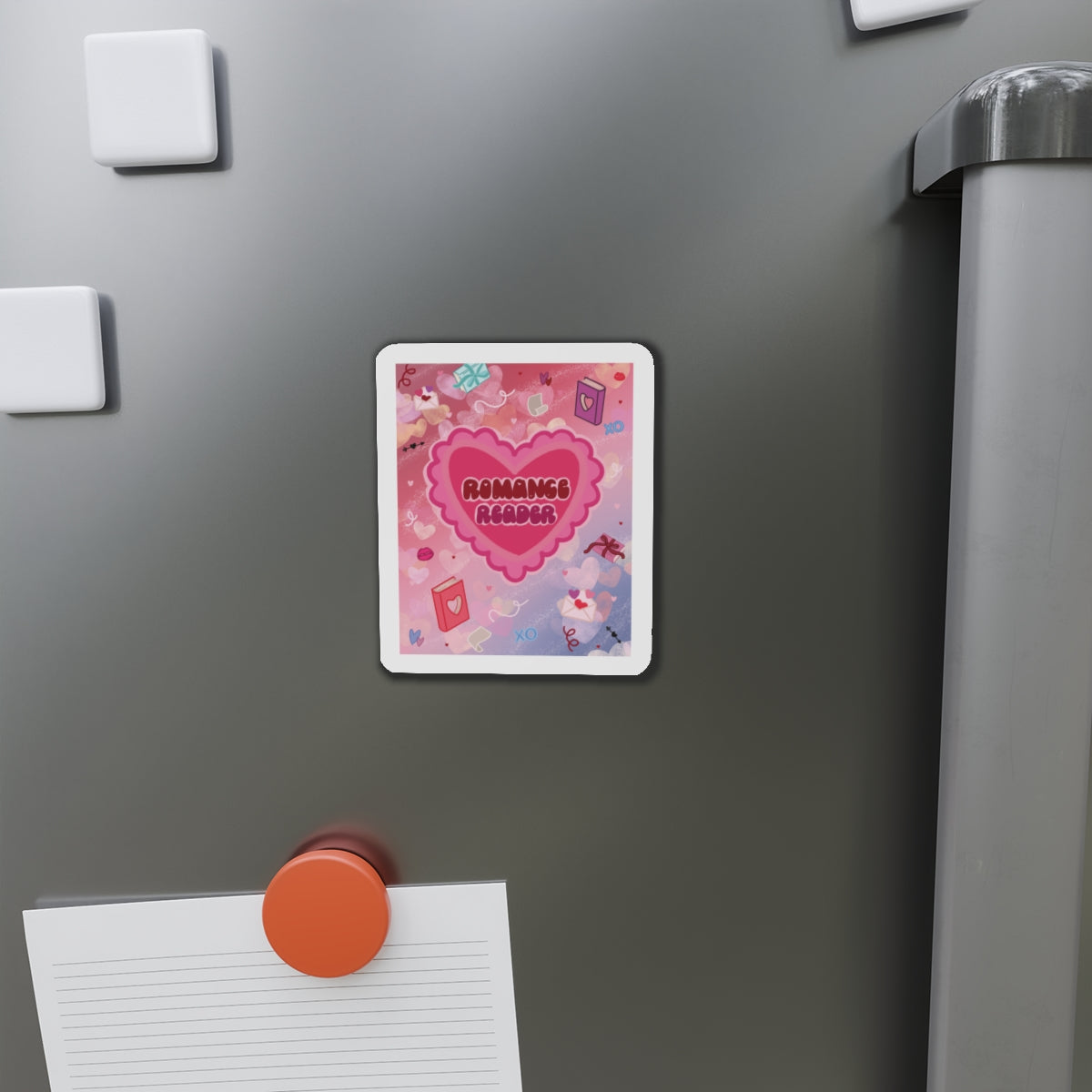 Romance Reader Heart Die-Cut Magnet — Cute Valentine’s Book Lover Gift