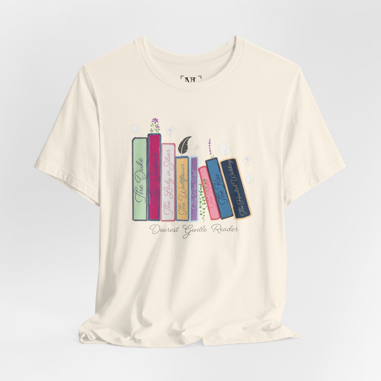 Dearest Gentle Reader Book Stack - Regency Romance Inspired Tee