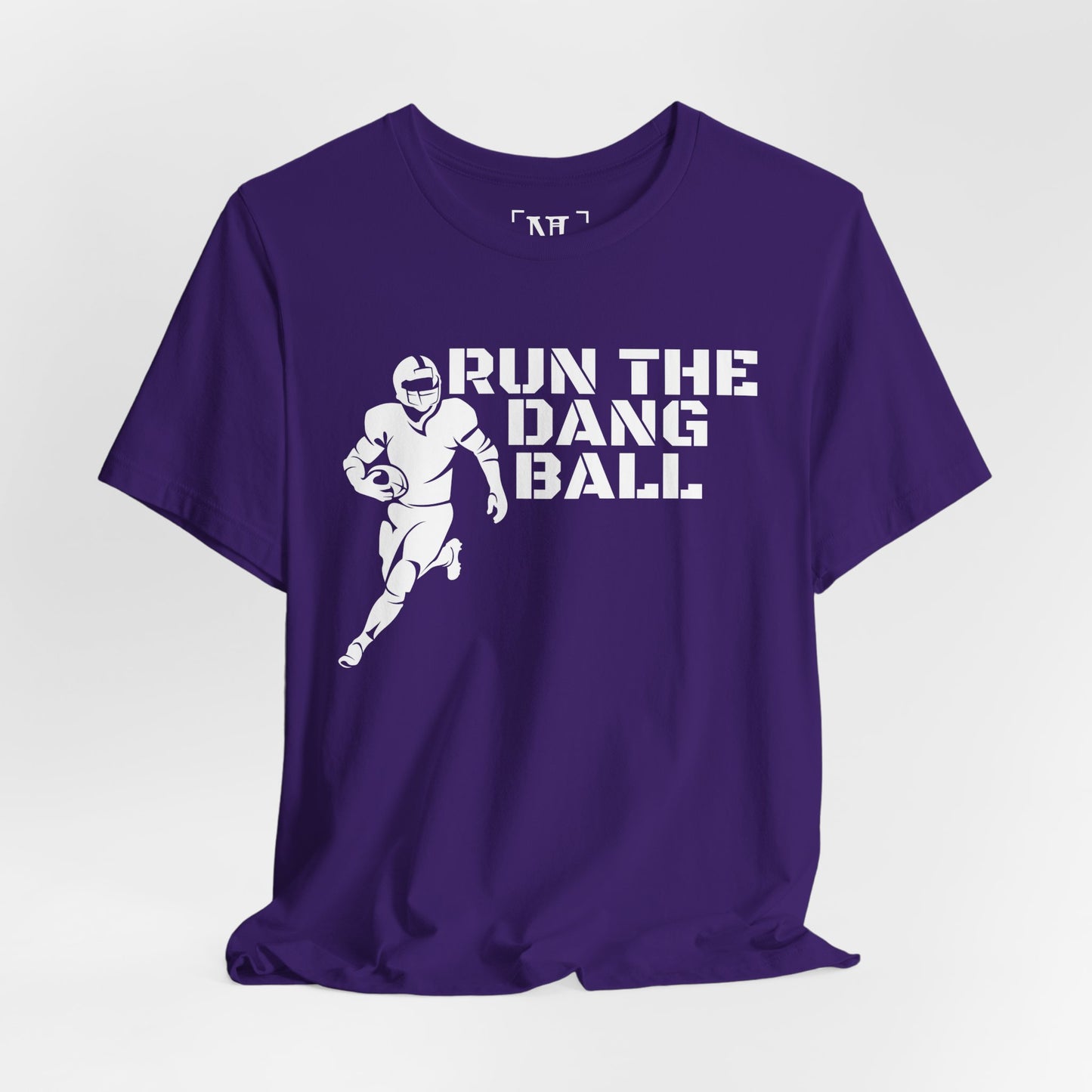 Run the Dang Ball T-Shirt — Football Player Graphic Tee (White Text)