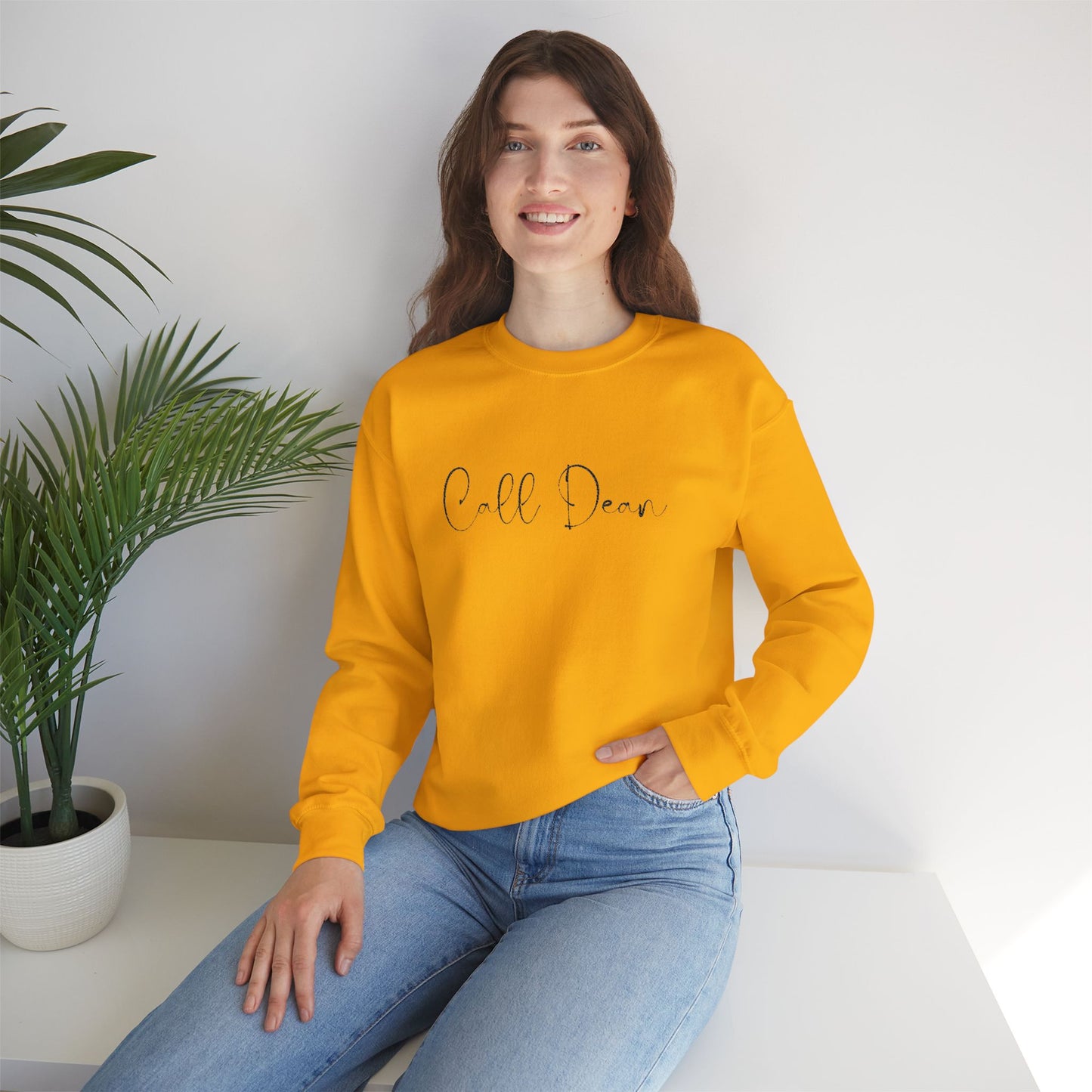 Call Dean - Hockey Romance Inspired Embroidered Sweatshirt
