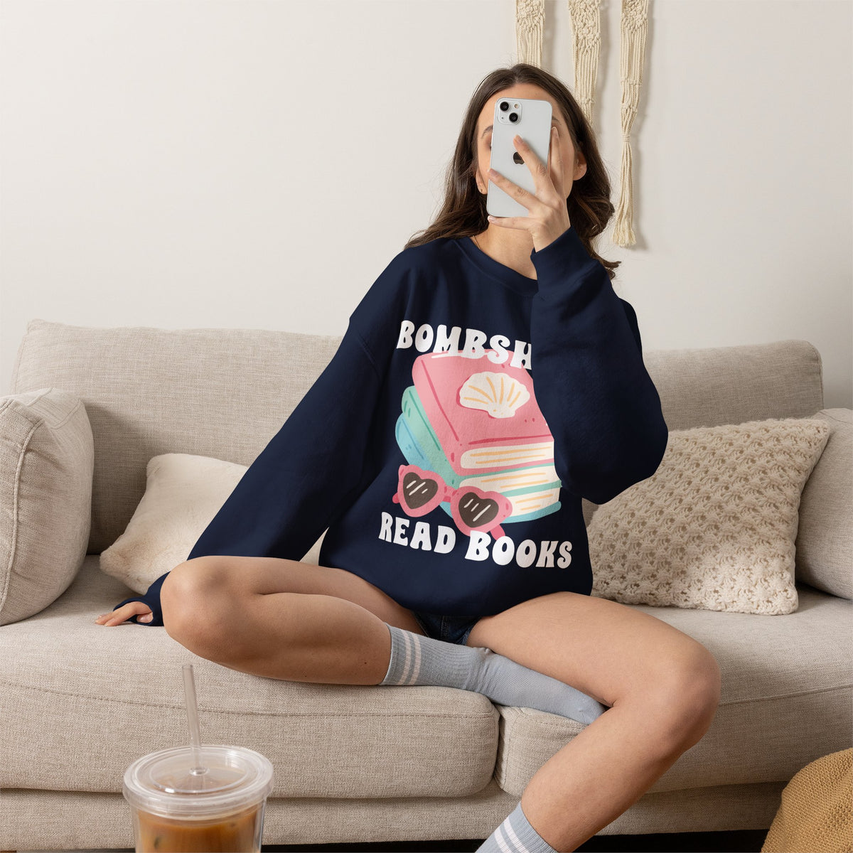 Bombshells Read Books - Bookish Villa Inspired Sweatshirt (White Text)
