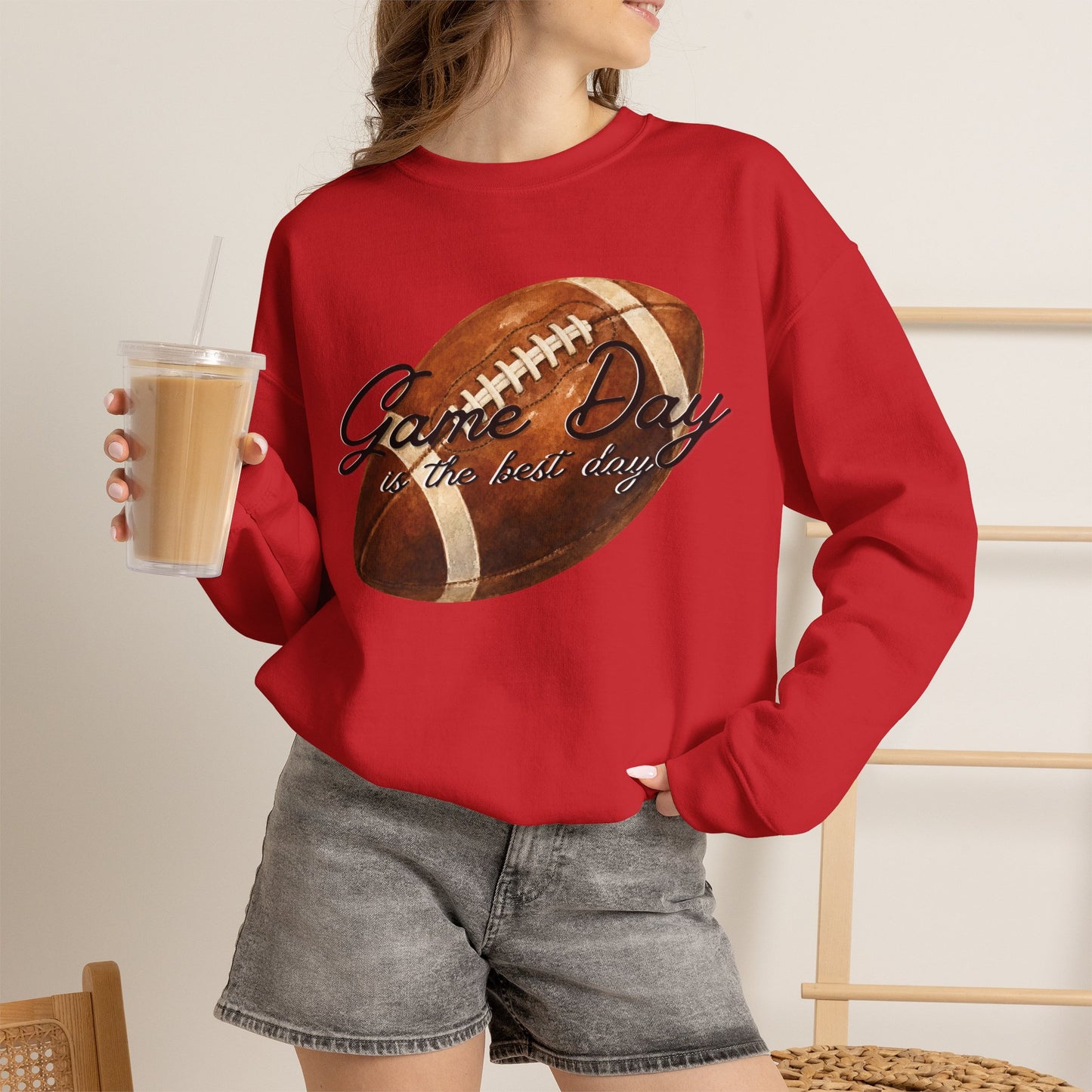 Game Day Is The Best Day Football Crewneck Sweatshirt