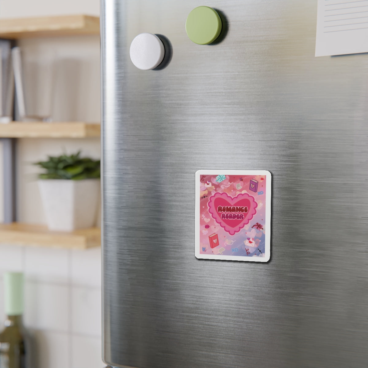 Romance Reader Heart Die-Cut Magnet — Cute Valentine’s Book Lover Gift