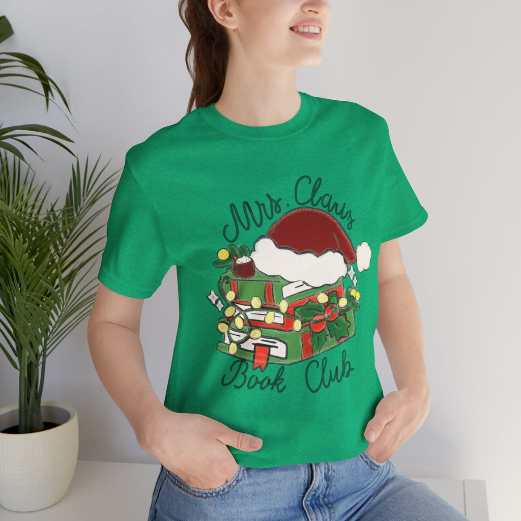 Mrs. Claus Book Club Short Sleeve Christmas Tee
