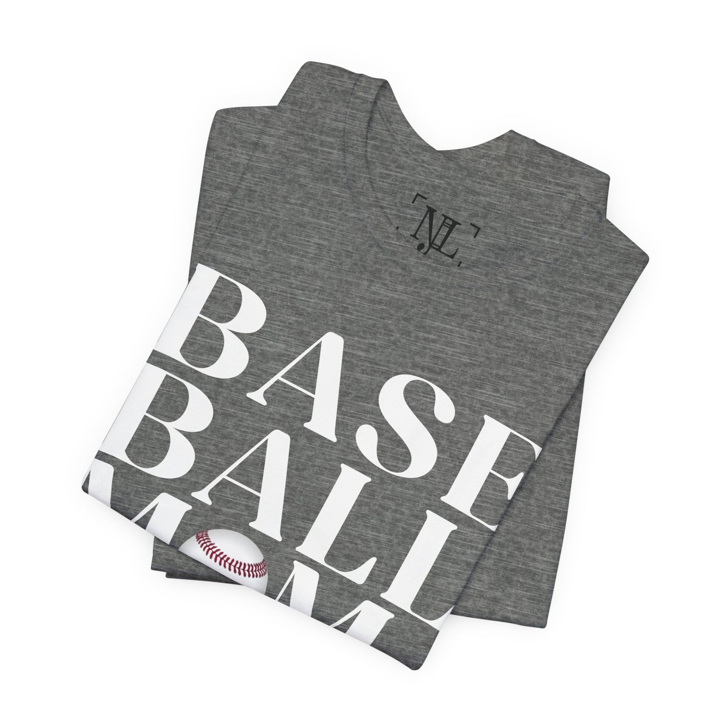 Baseball Mom T-Shirt – Retro Script with Baseball Graphic