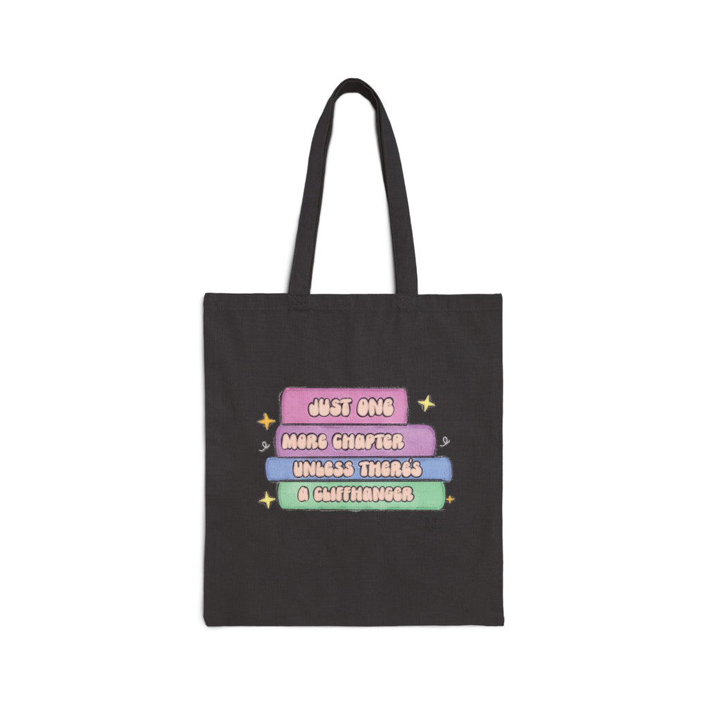 Book Lover Canvas Tote - "Just One More Chapter"