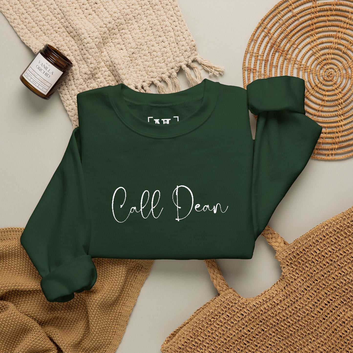 Call Dean - Hockey Romance Inspired Embroidered Sweatshirt