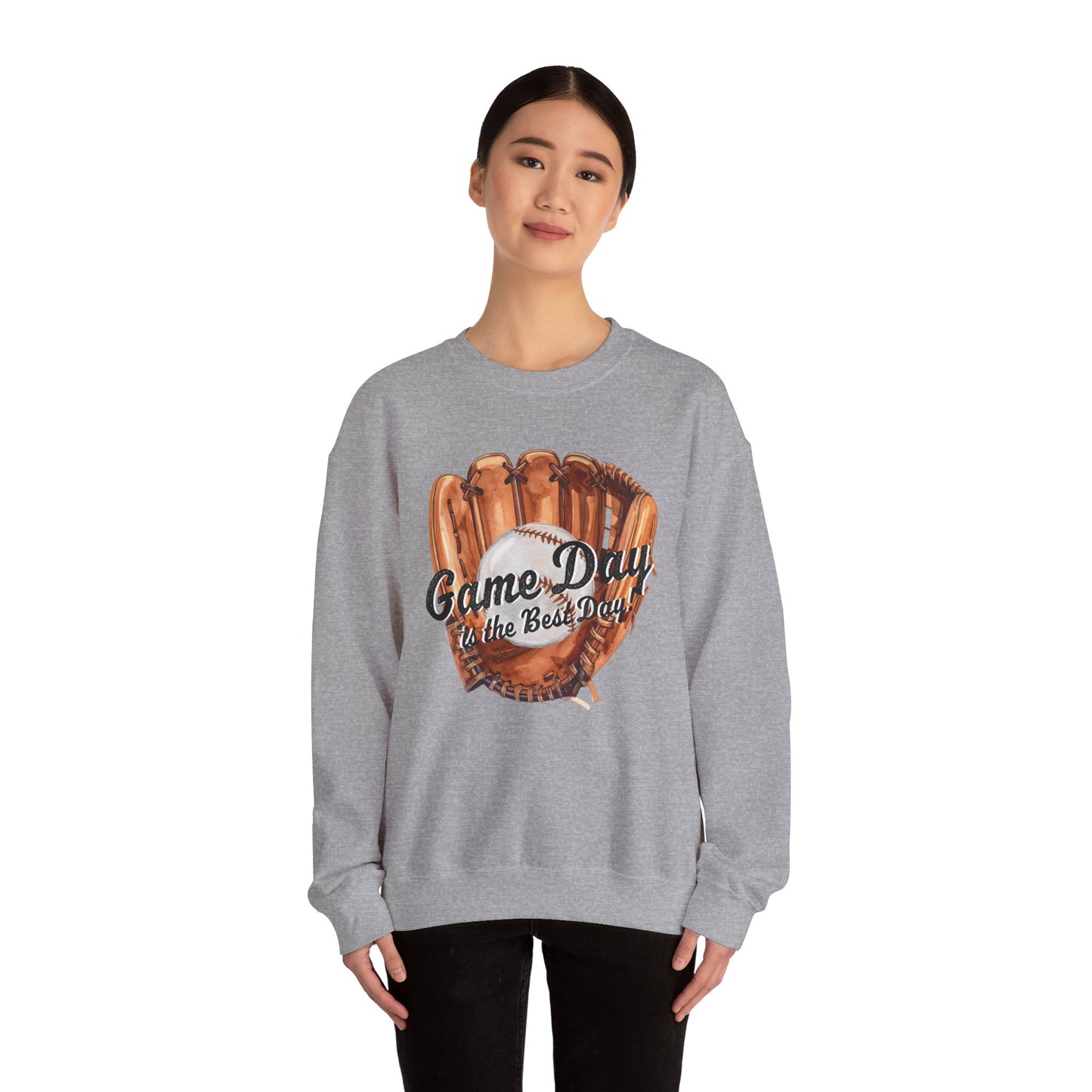 Game Day Baseball Sweatshirt — "Game Day is the Best Day" Crewneck