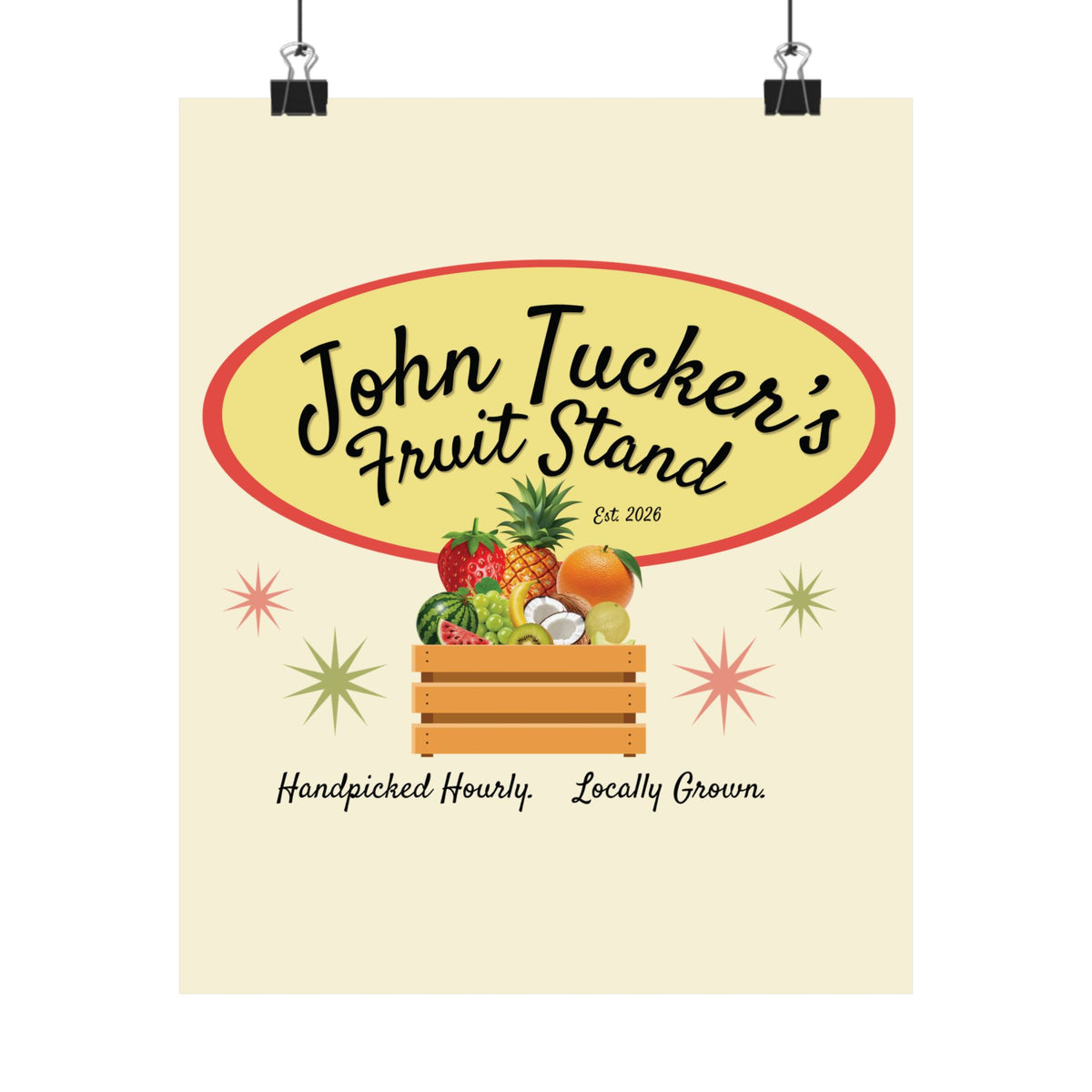 John Tucker's Fruit Stand - Hockey Romance Inspired Wall Art