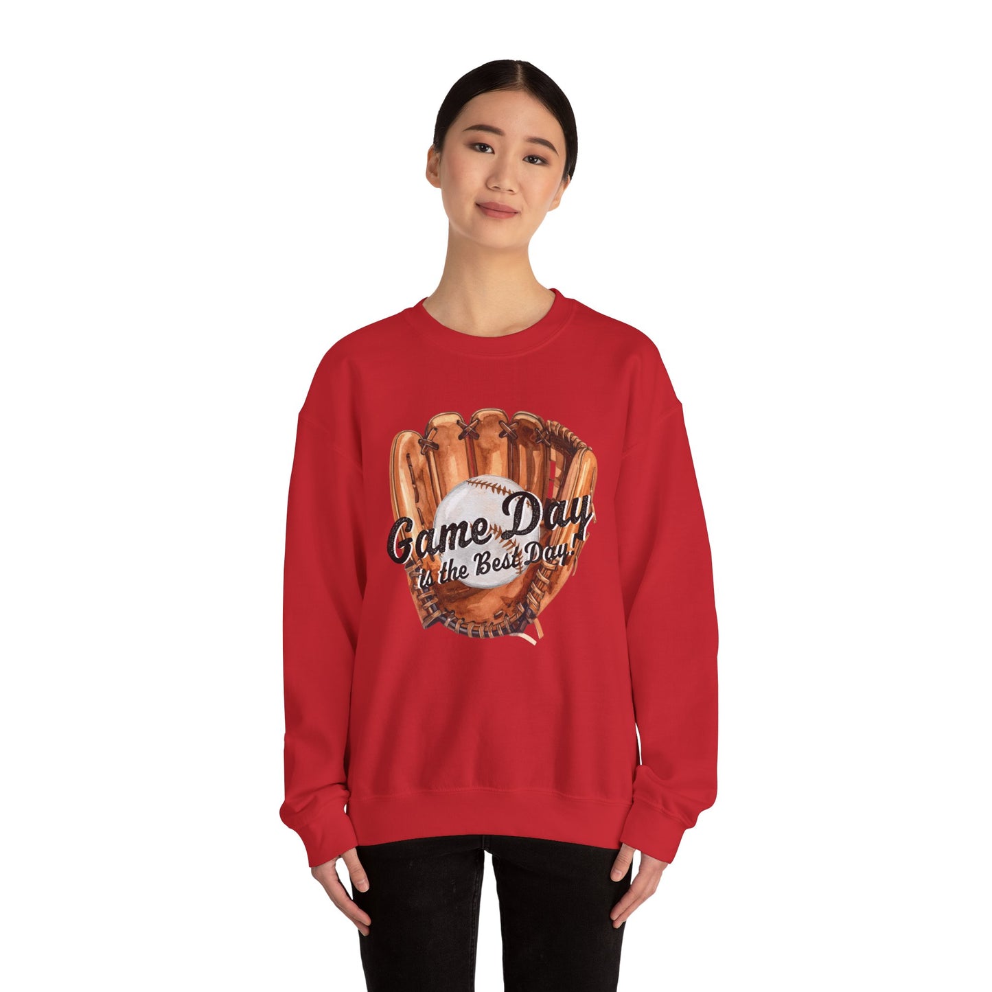 Game Day Baseball Sweatshirt — "Game Day is the Best Day" Crewneck
