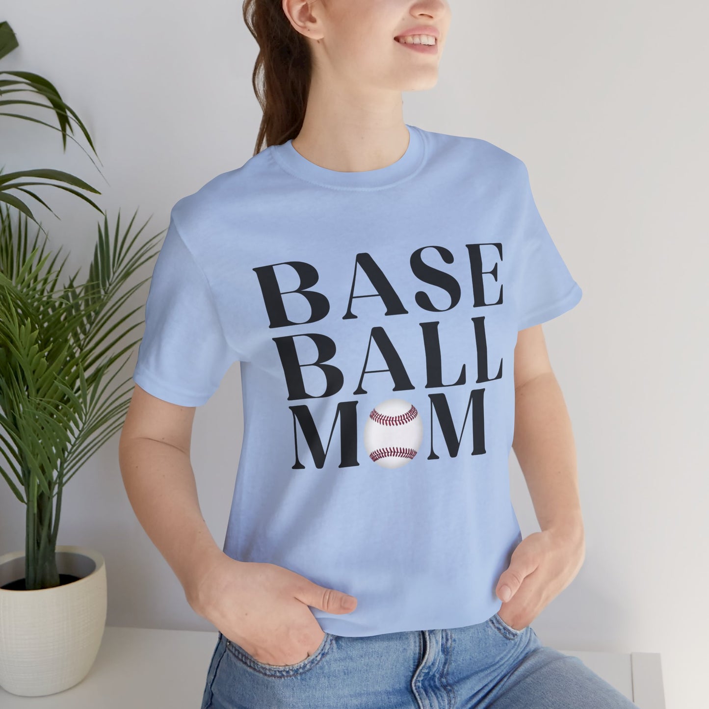Baseball Mom T-Shirt – Retro Script with Baseball Graphic