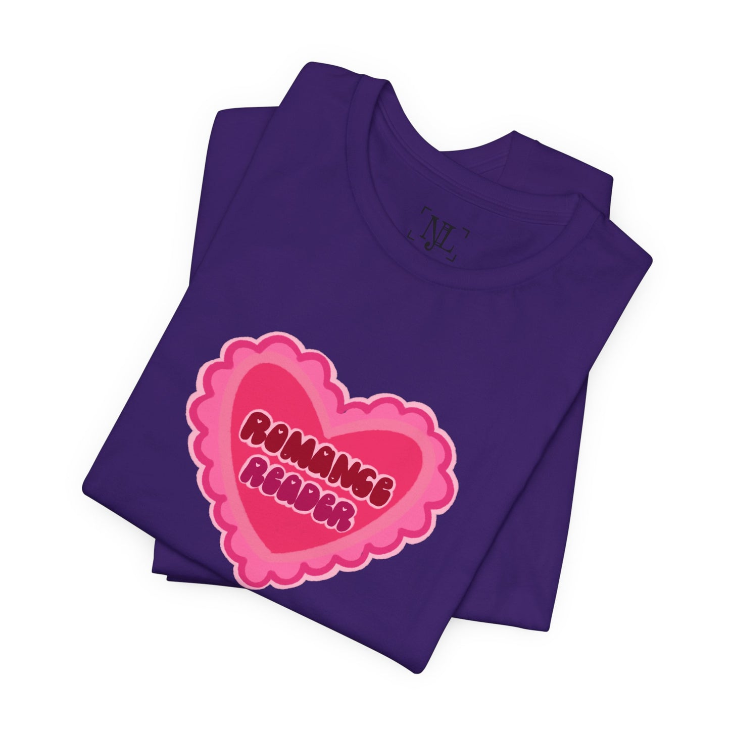 Romance Reader Heart Logo — Bookish Tee