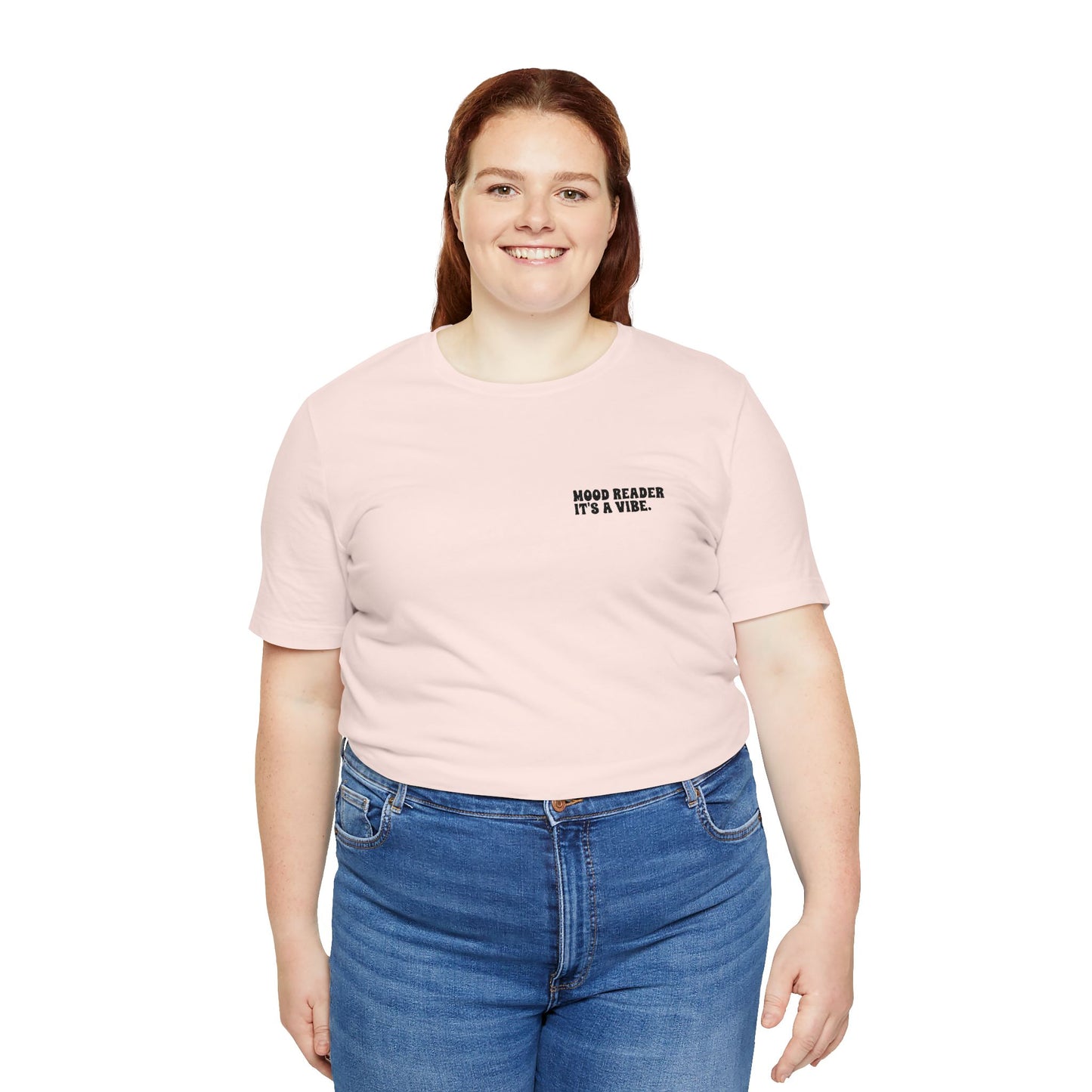 "Mood Readers. It's a Vibe." - Embroidered Literary Tee (Black Text)