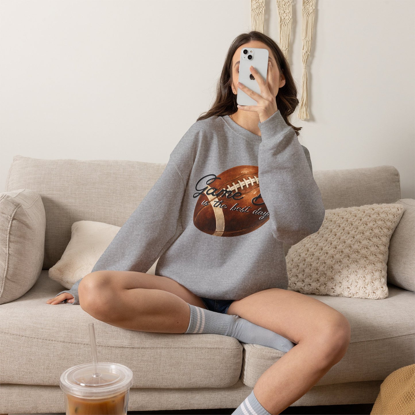 Game Day Is The Best Day Football Crewneck Sweatshirt