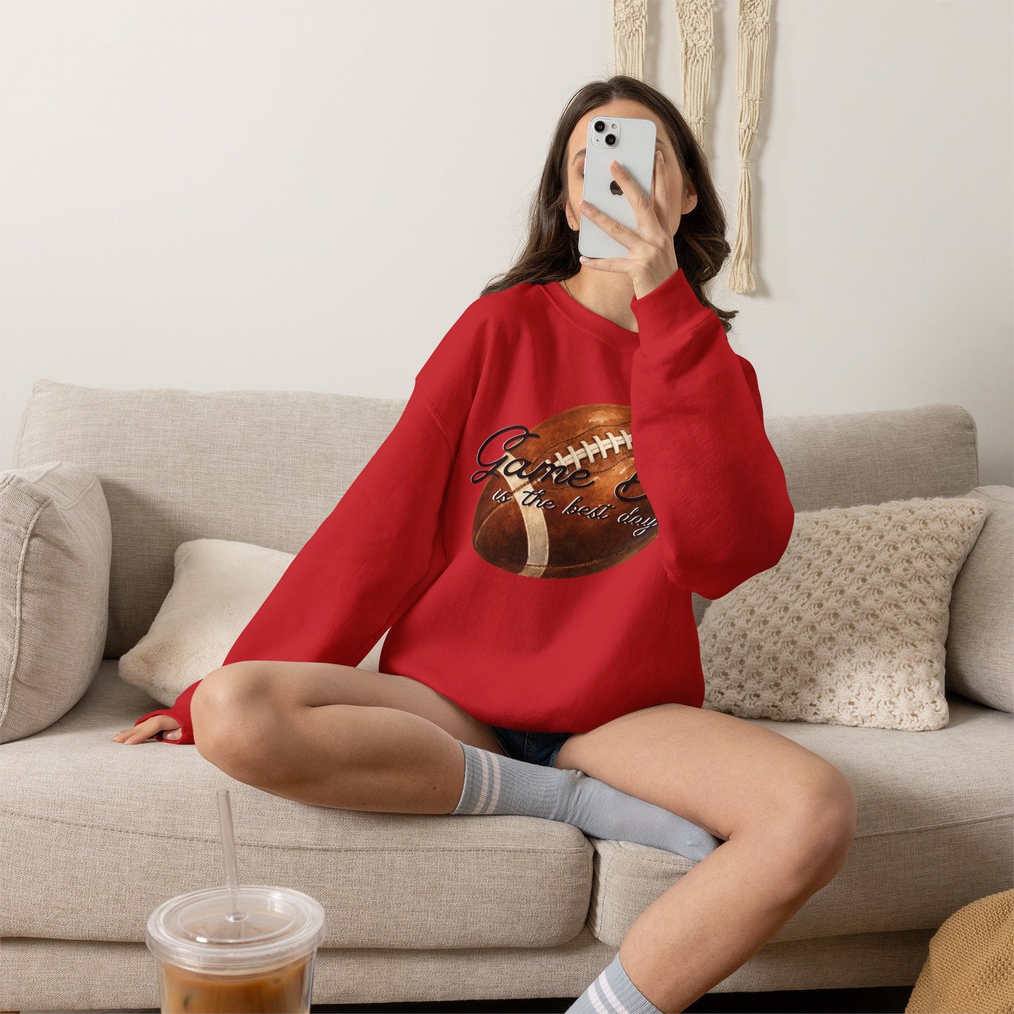 Game Day Is The Best Day Football Crewneck Sweatshirt